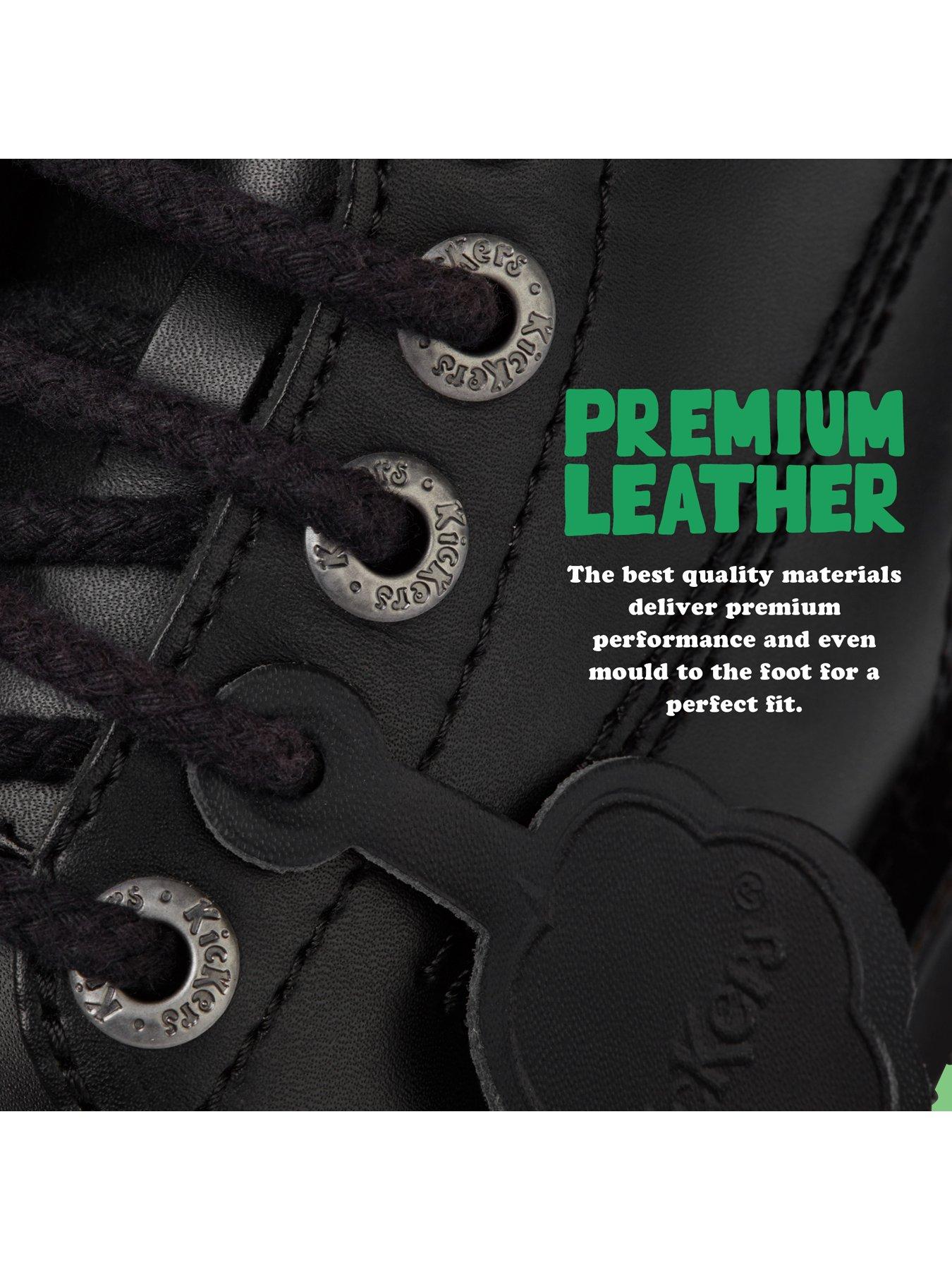 Image 5 of 7 of Kickers Mens Leather Lace-Up Chunky Sole Boots - Black