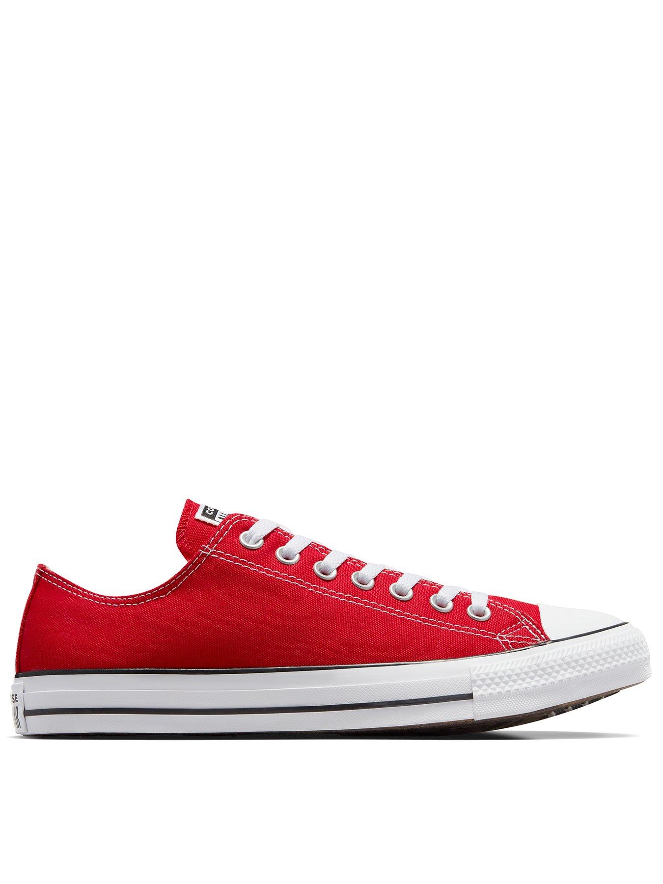 Image 1 of 6 of Converse Chuck Taylor All Star Ox Plimsolls - Red&nbsp;