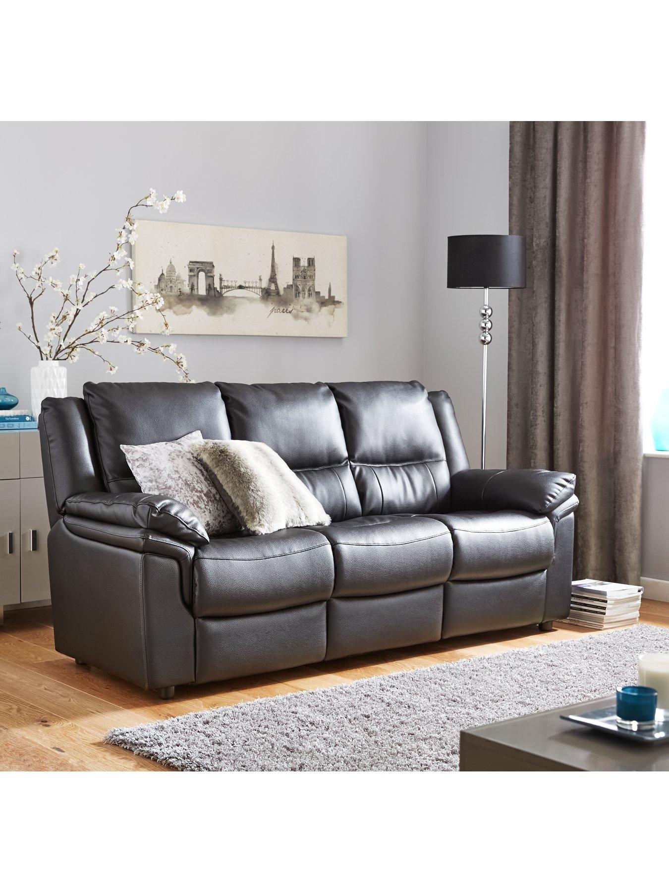 Image 4 of 5 of The Very Collection Albion Luxury Faux Leather High Back 3 Seater&nbsp;+ 2 Seater&nbsp;Sofa Set (Buy and SAVE!) - FSC&reg; Certified