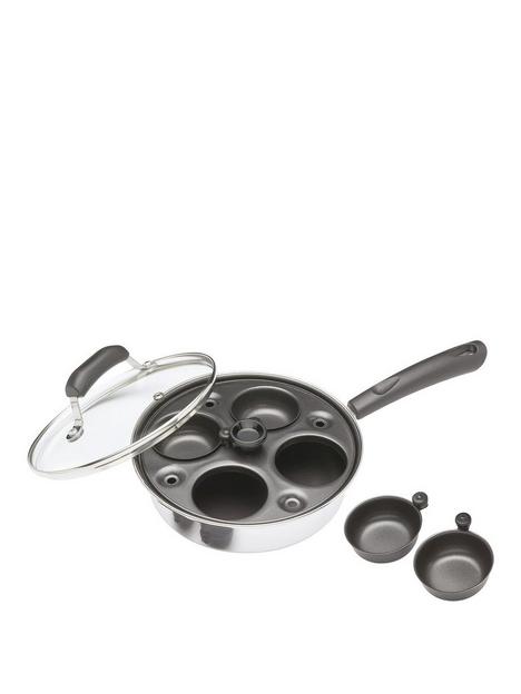 kitchencraft-carbon-steel-non-stick-induction-safe-4-cup-egg-poacher-21-cm