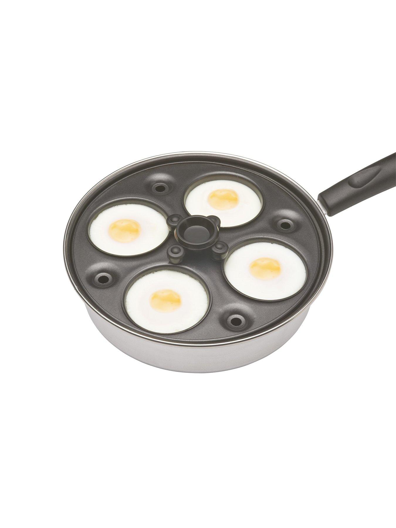 Image 2 of 3 of KitchenCraft Carbon Steel Non Stick Induction Safe 4-Cup Egg Poacher, 21 cm