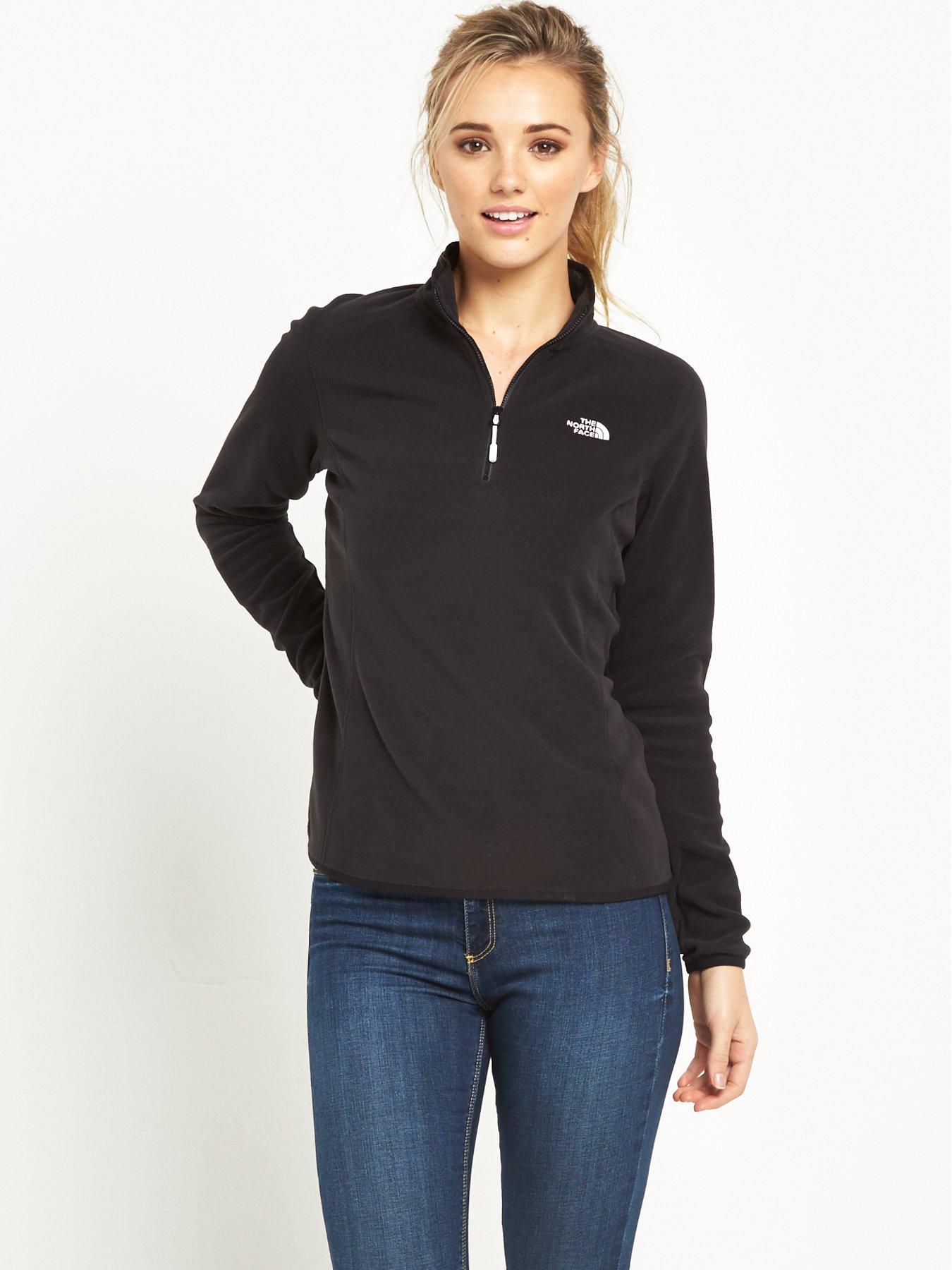 THE NORTH FACE 100 Glacier 1/4 Zip - Black | Very Ireland