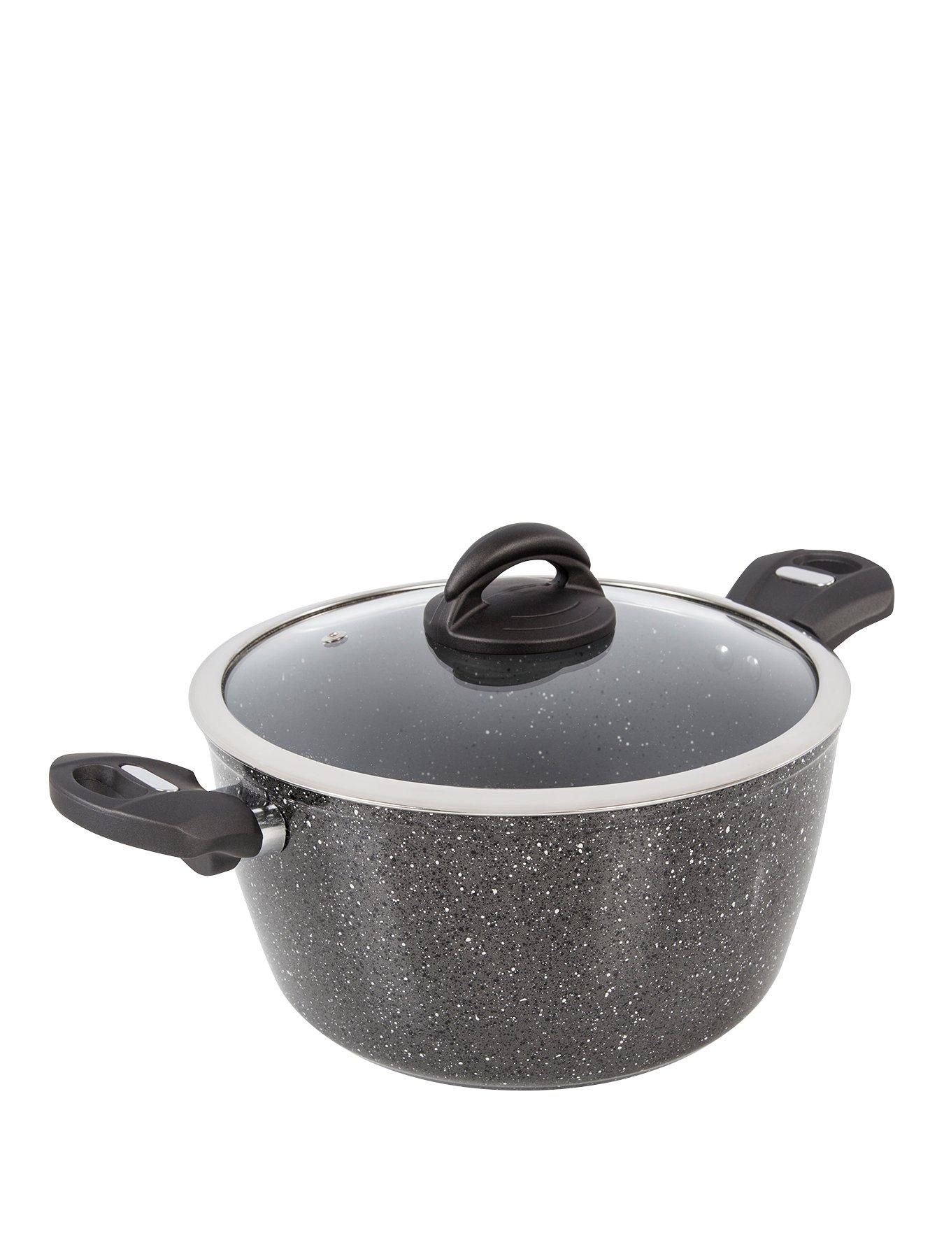 Tower Saucepan Set, Cerastone, Forged Aluminium with Easy Clean Non-Stick  Ceramic Coating, Graphite, 3 Piece