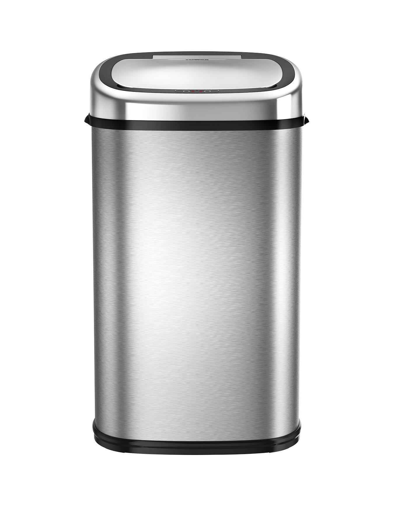 Image of Tower 58-litre Square Sensor Bin - Stainless Steel
