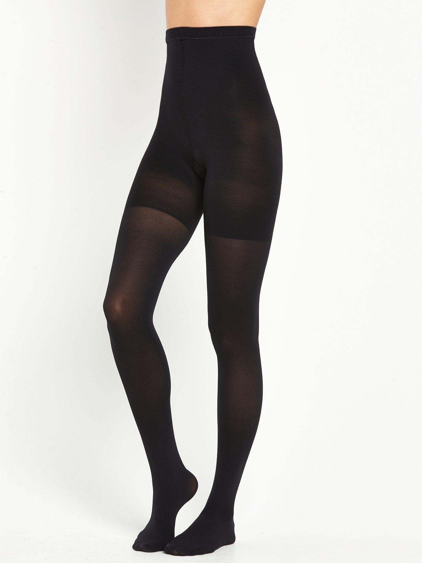 Image of Spanx Spanx Luxe Leg Medium Control High Waisted 60 Denier Tights - Black