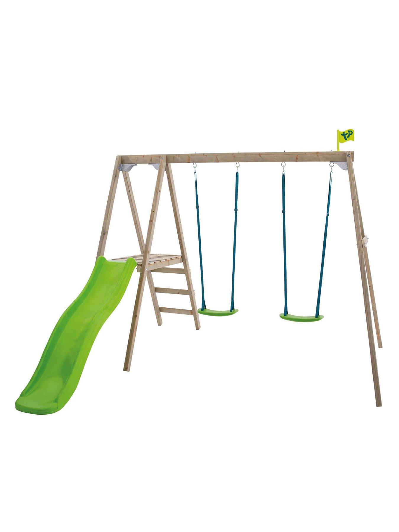 Image 2 of 7 of TP Forest Multiplay Wooden Swing Set &amp; Slide
