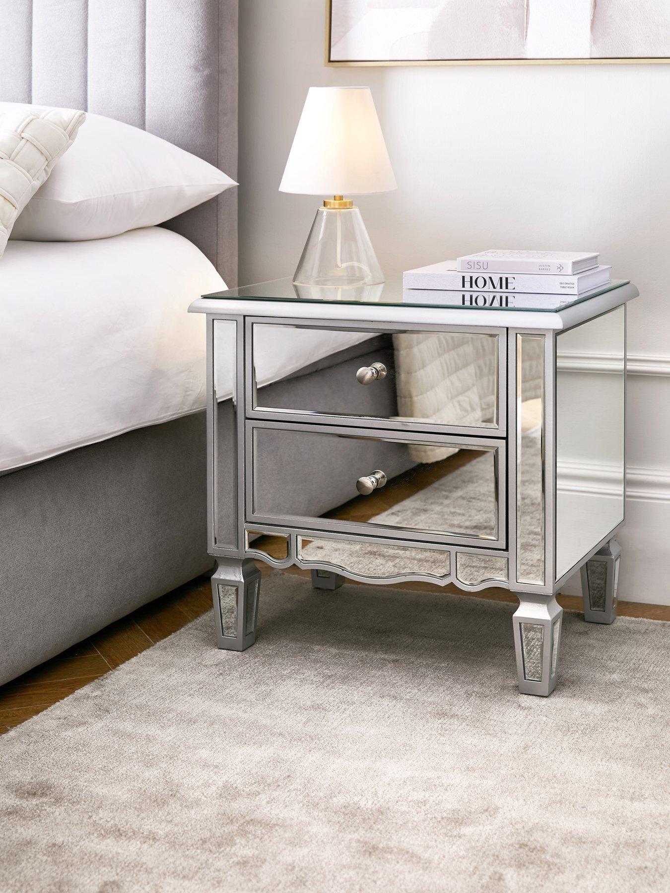 Image 1 of 7 of The Very Collection Mirage 2 Drawer Mirrored Bedside Chest&nbsp;- FSC&reg; Certified