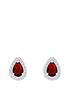 love-gem-sterlingnbspsilver-red-and-white-cubic-zirconianbsppeardropnbspstud-earringsfront
