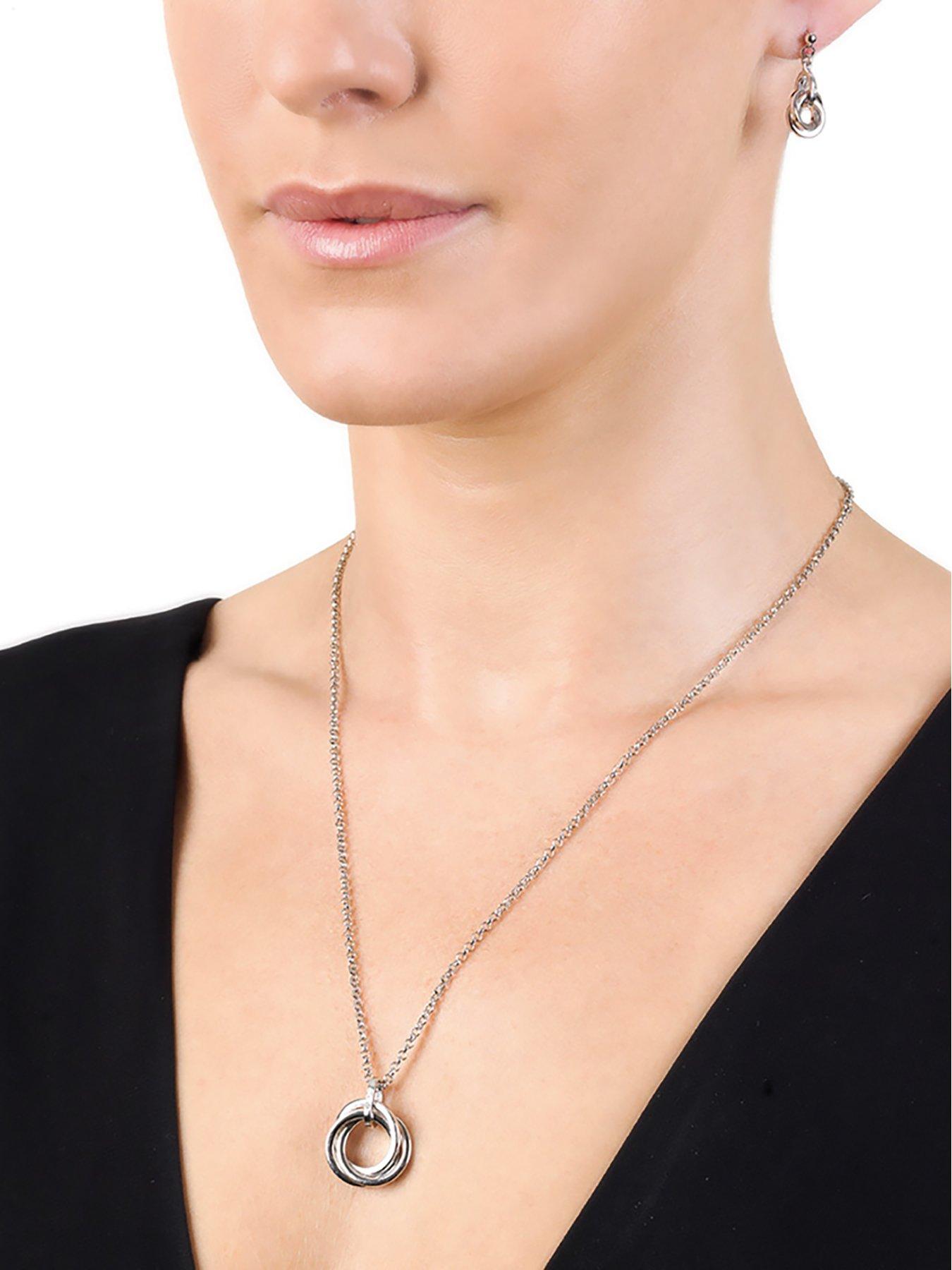 Image 2 of 3 of Hot Diamonds Sterling Silver Diamond Trio Ring Pendant