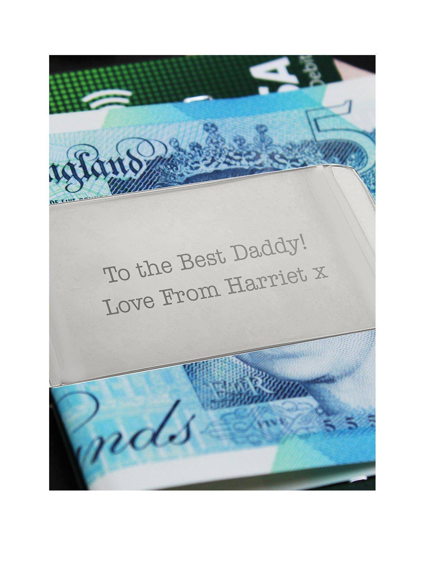 Image 1 of 4 of The Personalised Memento Company Personalised Silver-Plated&nbsp;Money Clip