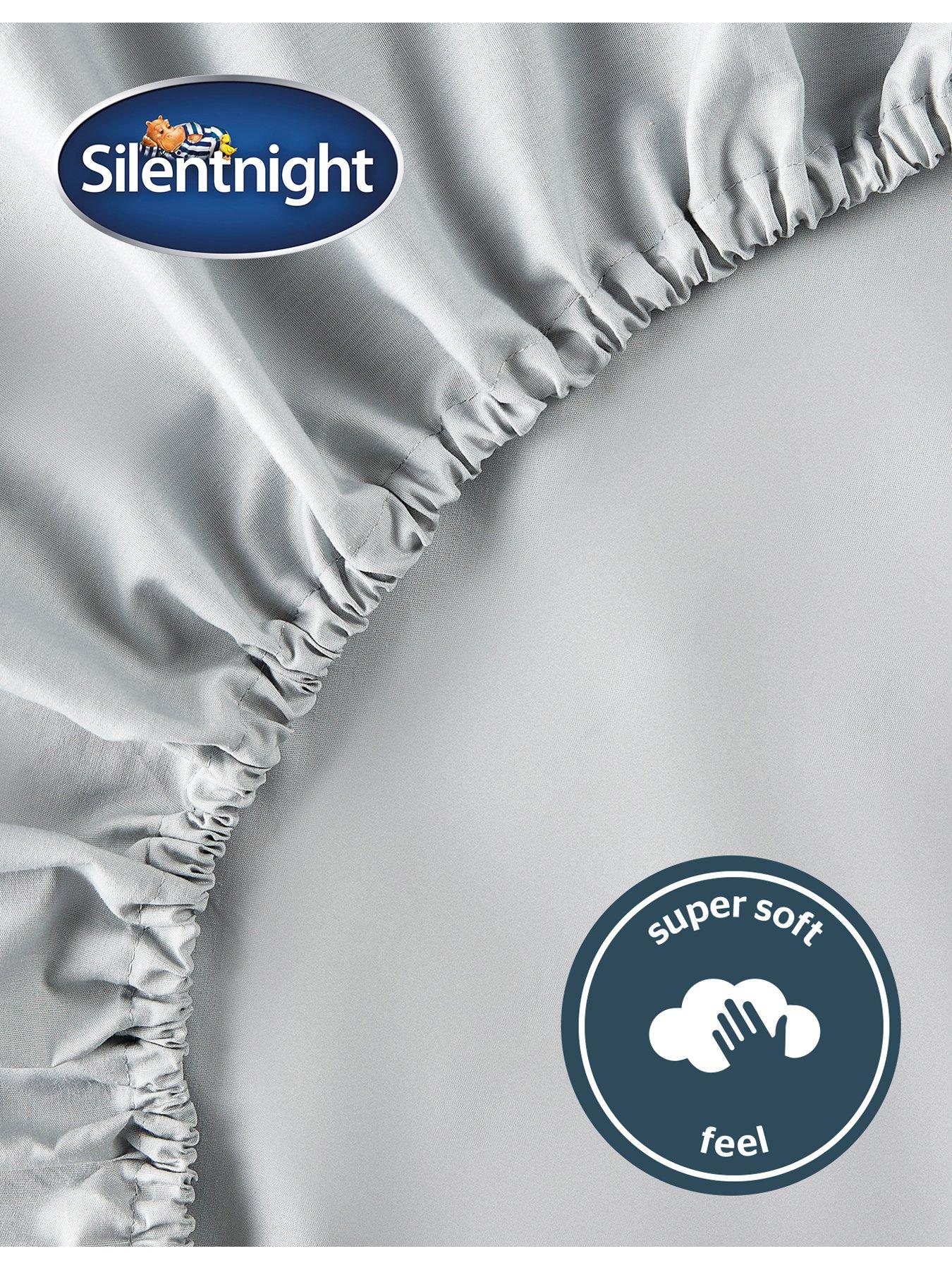 silentnight-easy-care-180-thread-count-cotton-rich-fitted-sheet-silverback