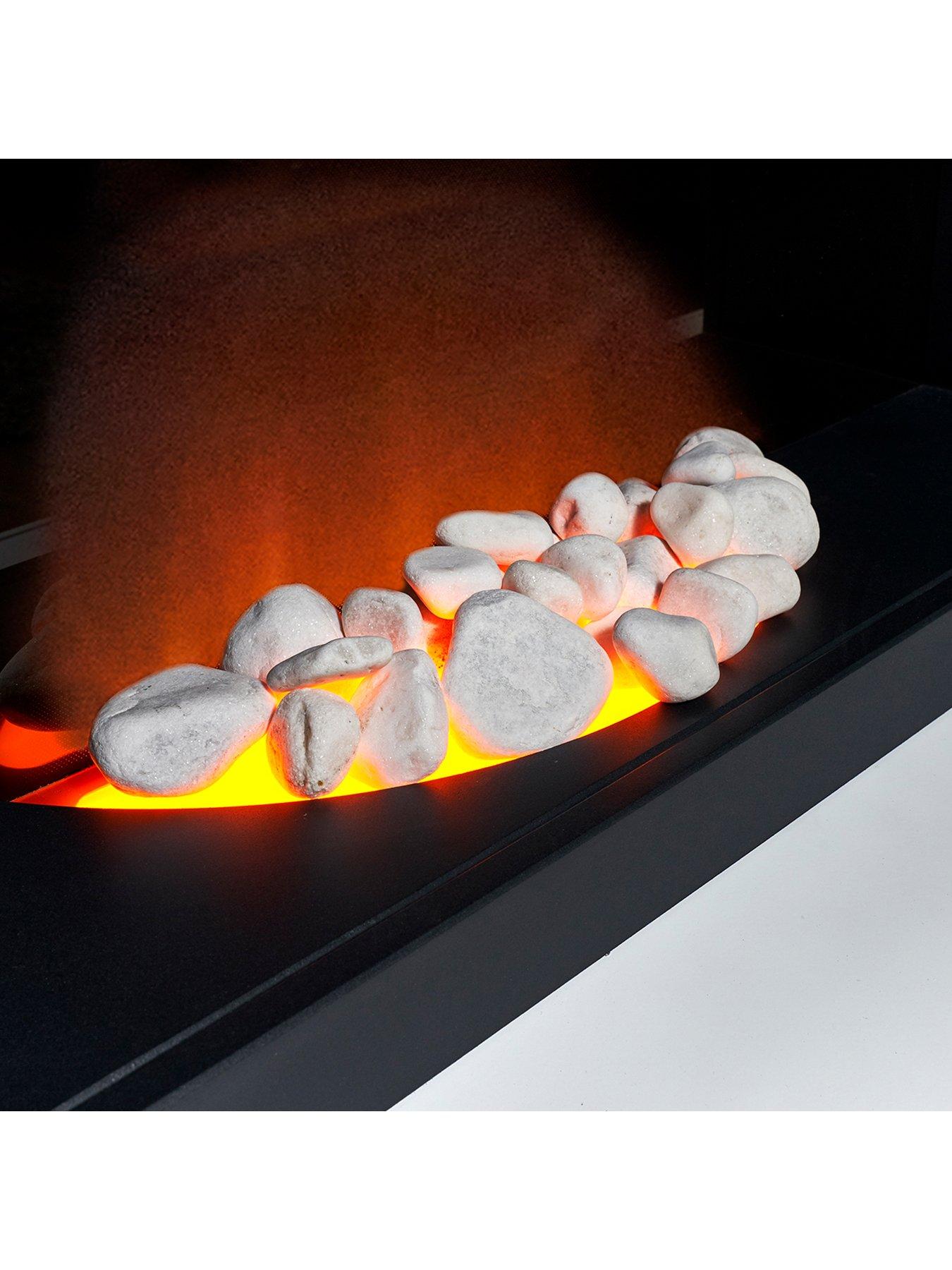 Image 3 of 5 of Adam Fires & Fireplaces Verona White & Black Electric Suite