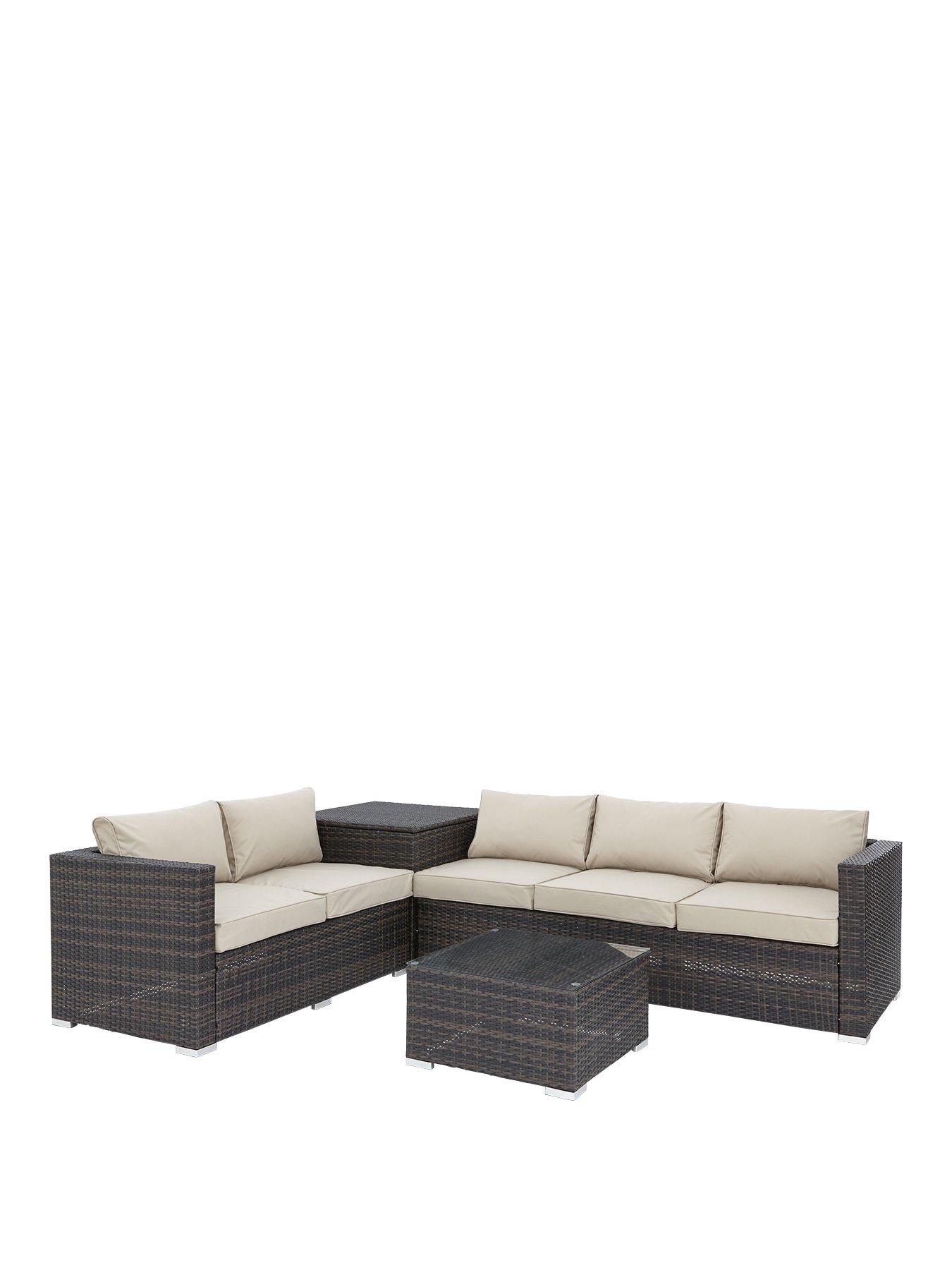 Image 2 of 5 of Very Home Coral Bay 5-Seater&nbsp;Corner Garden Sofa With Storage And Table