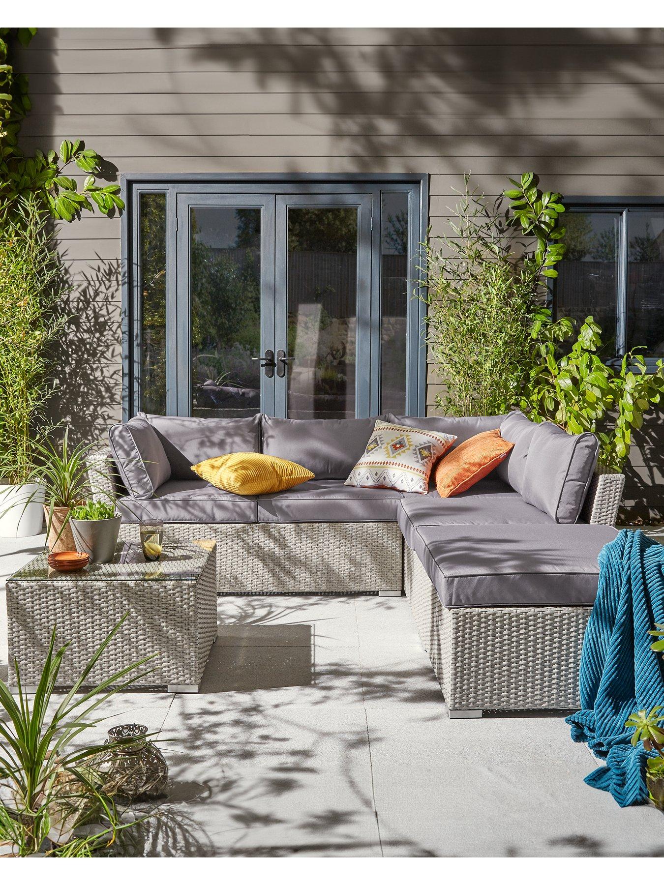 Image 1 of 5 of Very Home Athens 4-Piece Corner Set With Table And Chaise