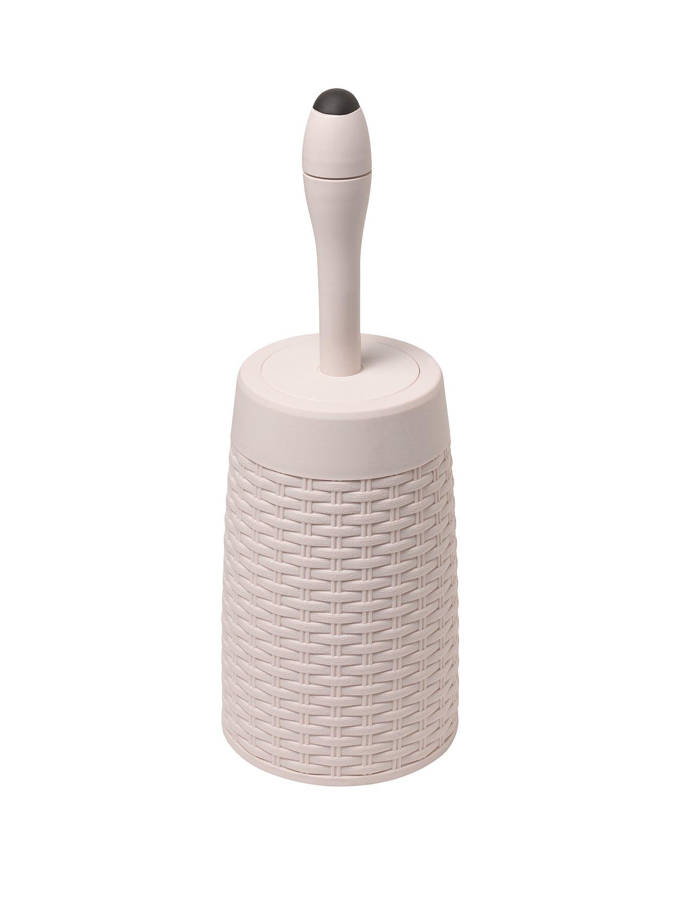 Addis Faux Rattan Toilet Brush and Holder