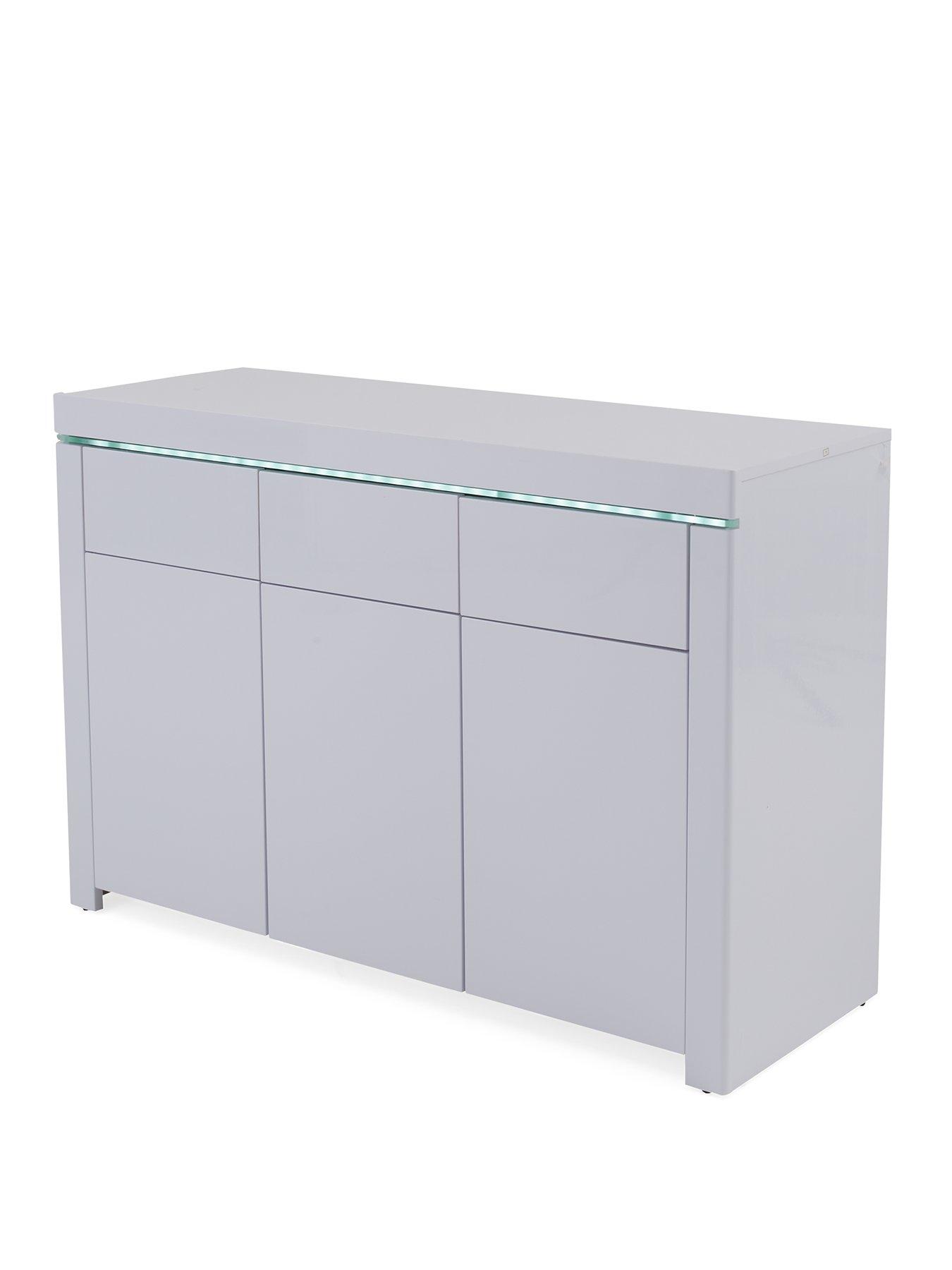 Image 3 of 6 of The Very Collection Atlantic Large Gloss Sideboard with LED Light