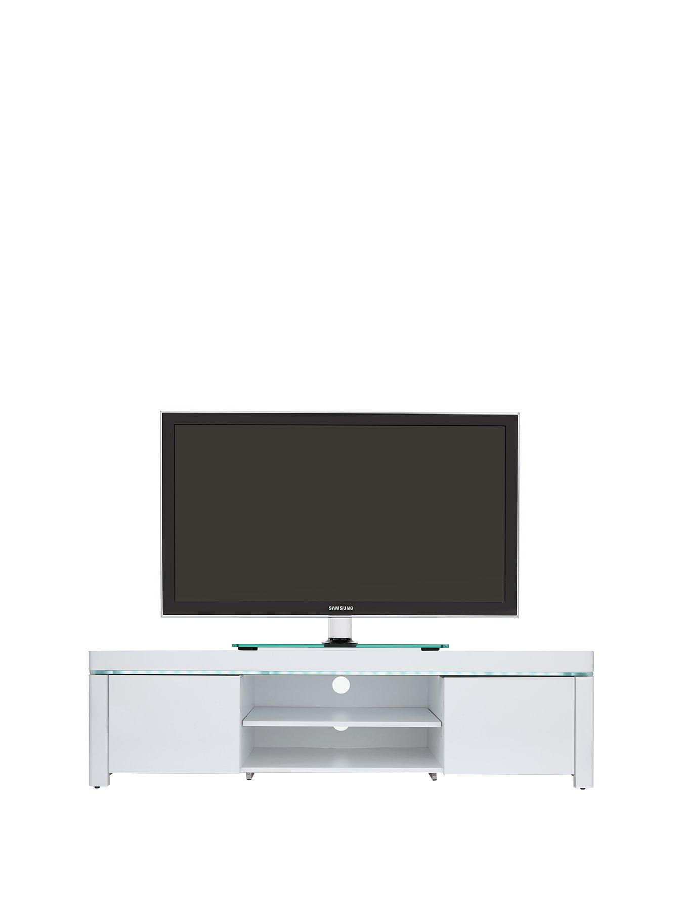 Evoque black high gloss tv unit with lower on sale led lighting