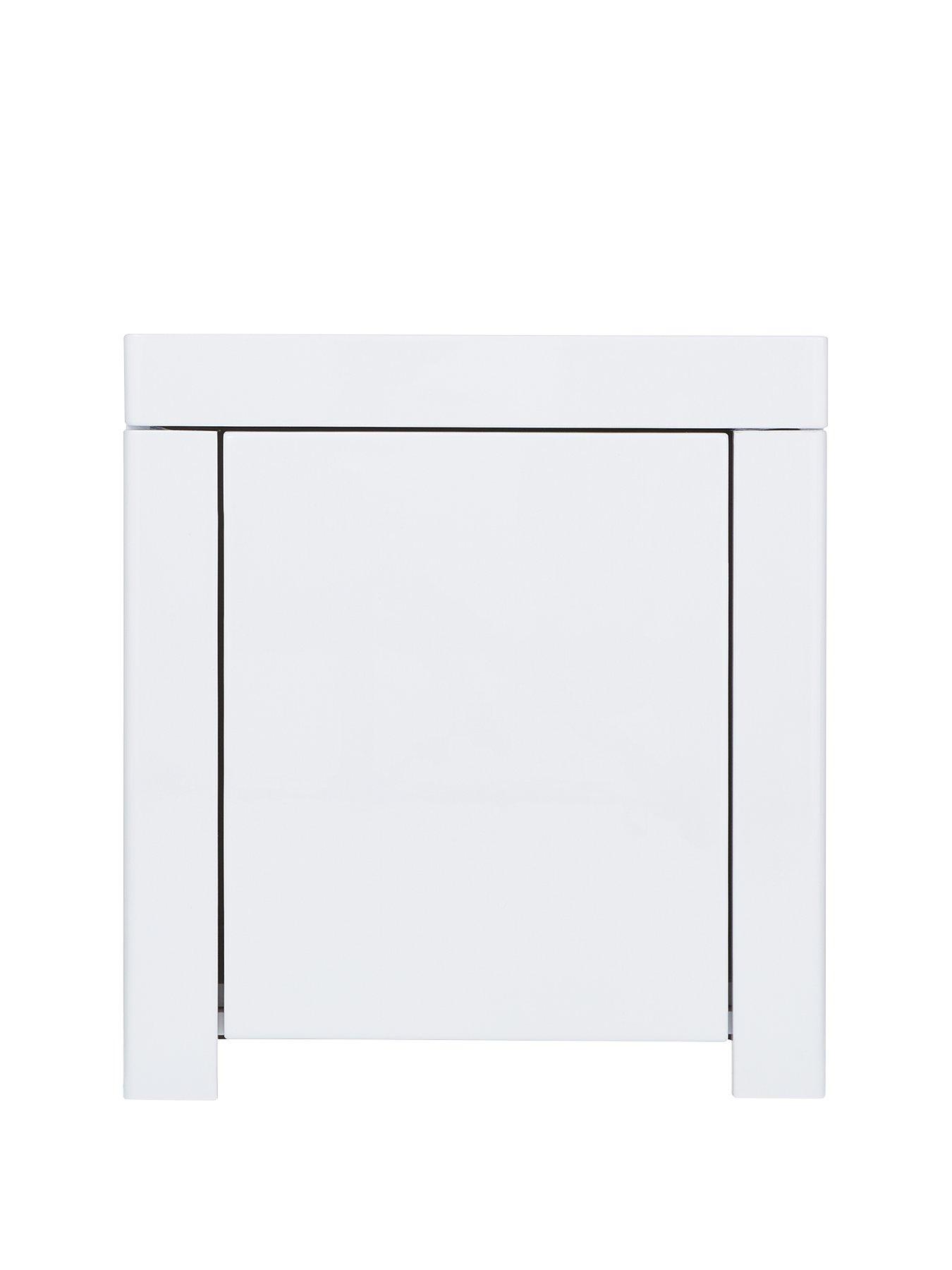 Tall white deals gloss lamp table