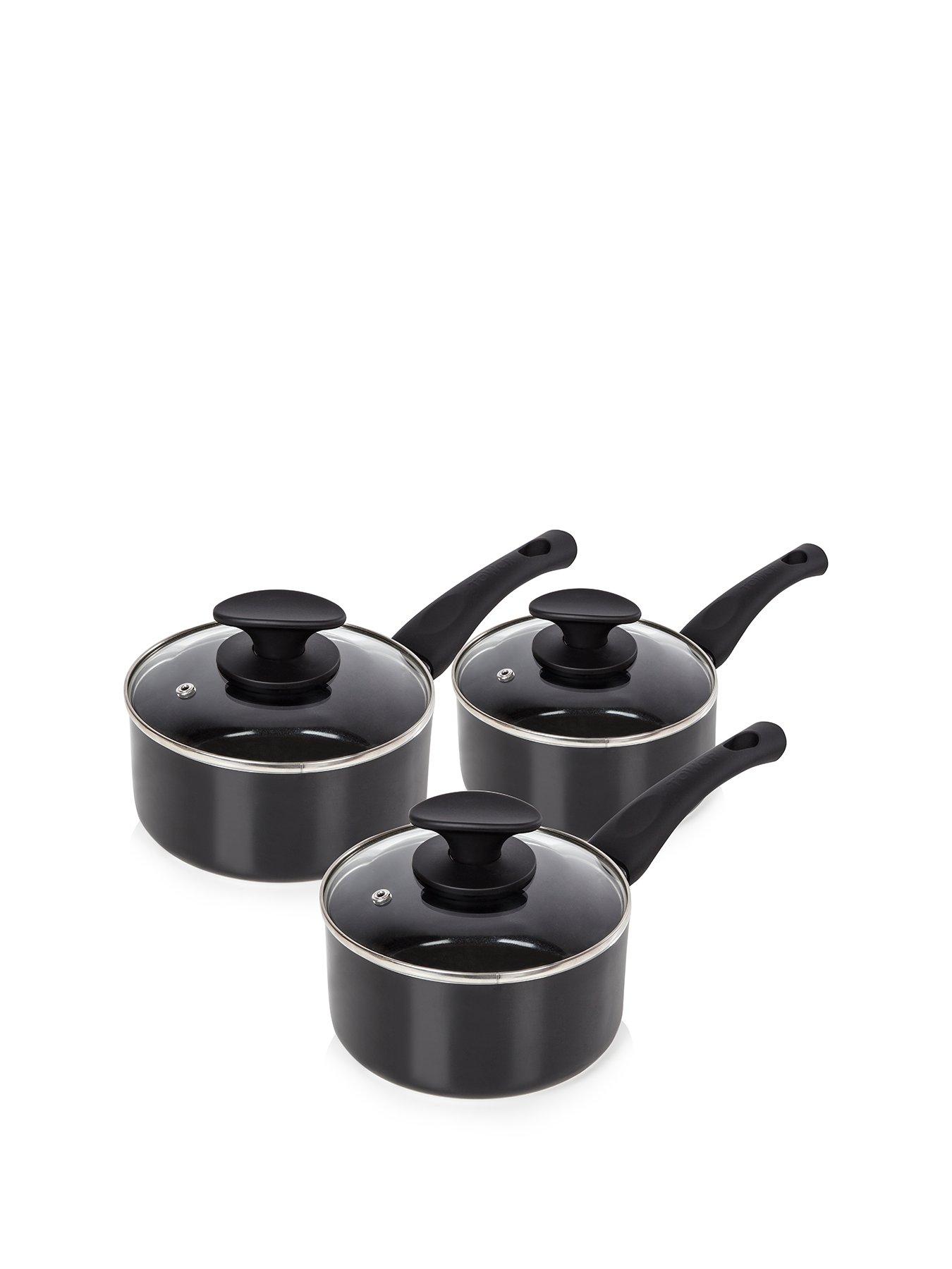 Image 2 of 5 of Tower Essentials 3 Piece Pan Set - Black