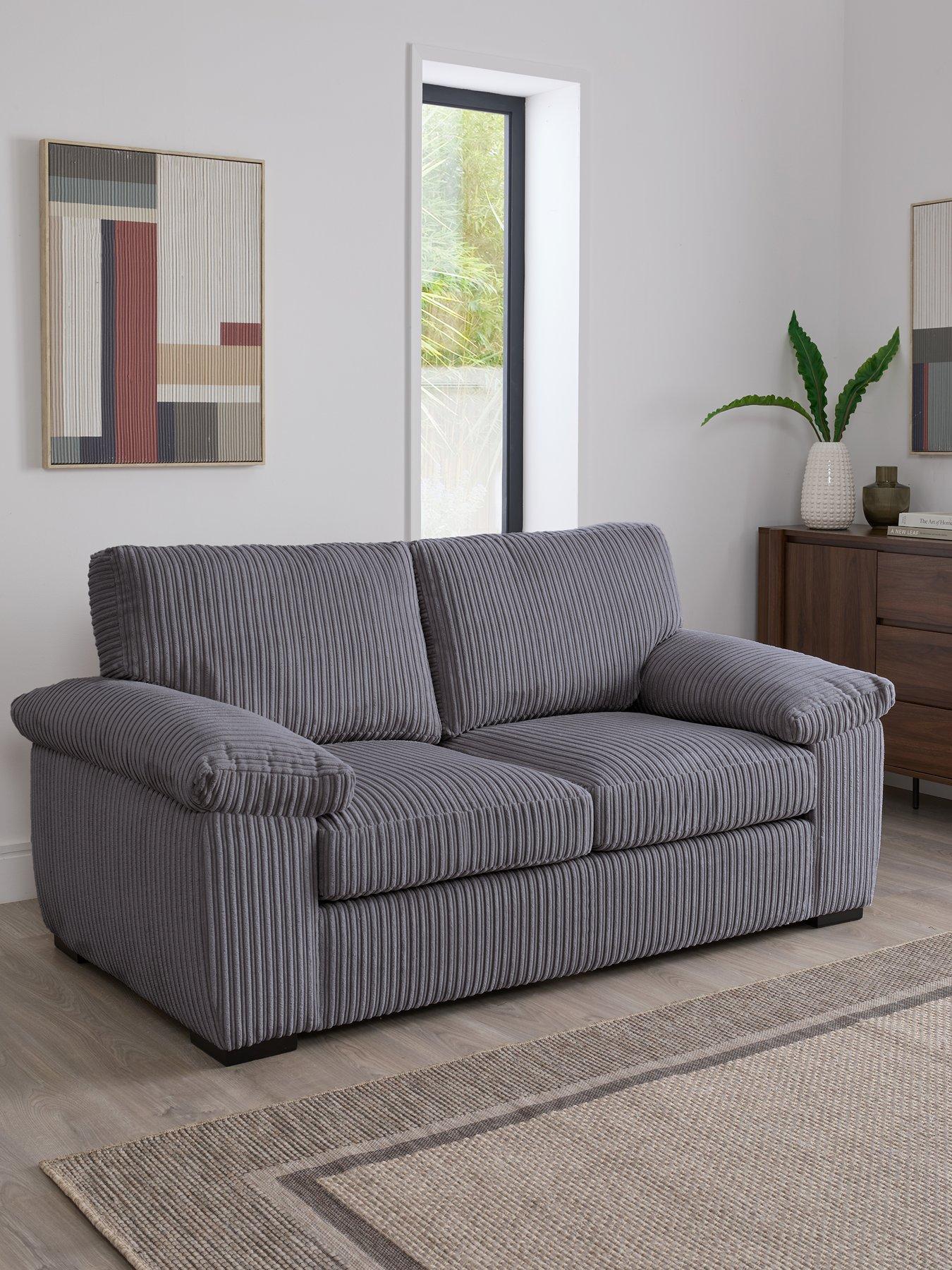 Image 1 of 7 of Very Home Amalfi Standard Back Fabric 2 Seater Sofa - Charcoal - FSC&reg; Certified