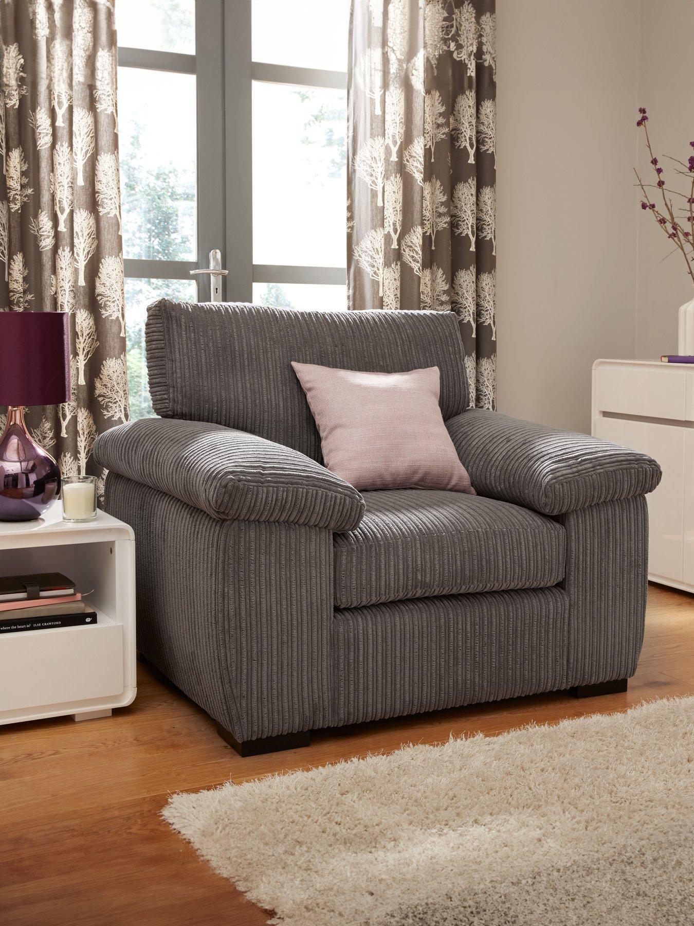 The Very Collection Amalfi Fabric Armchair - Charcoal - FSC® Certified