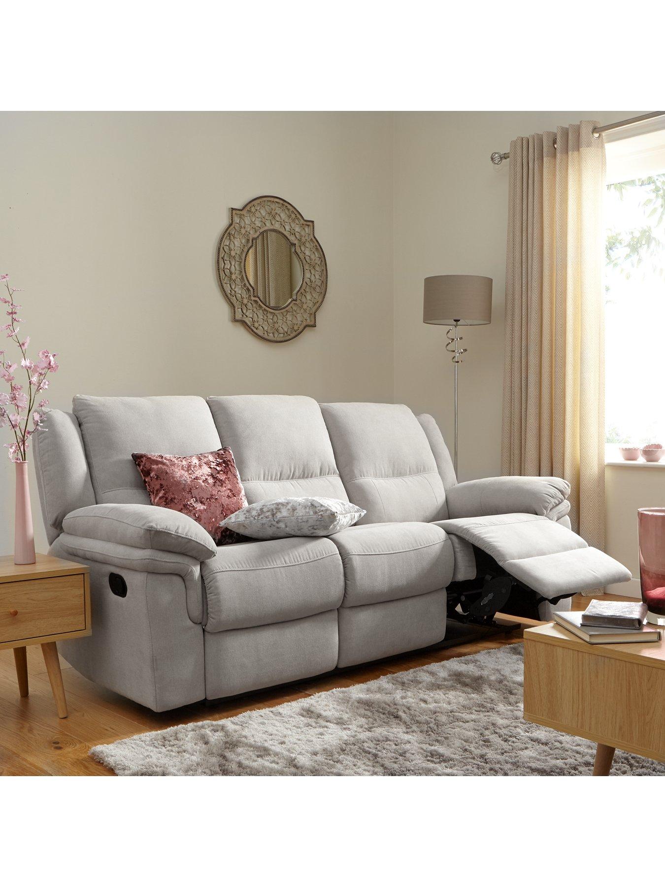 The Very Collection Albion Fabric 3 Seater High Back Manual Recliner Sofa