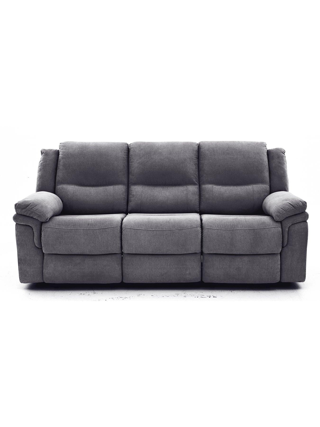 very-home-albion-fabric-3-seater-high-back-manual-recliner-sofa