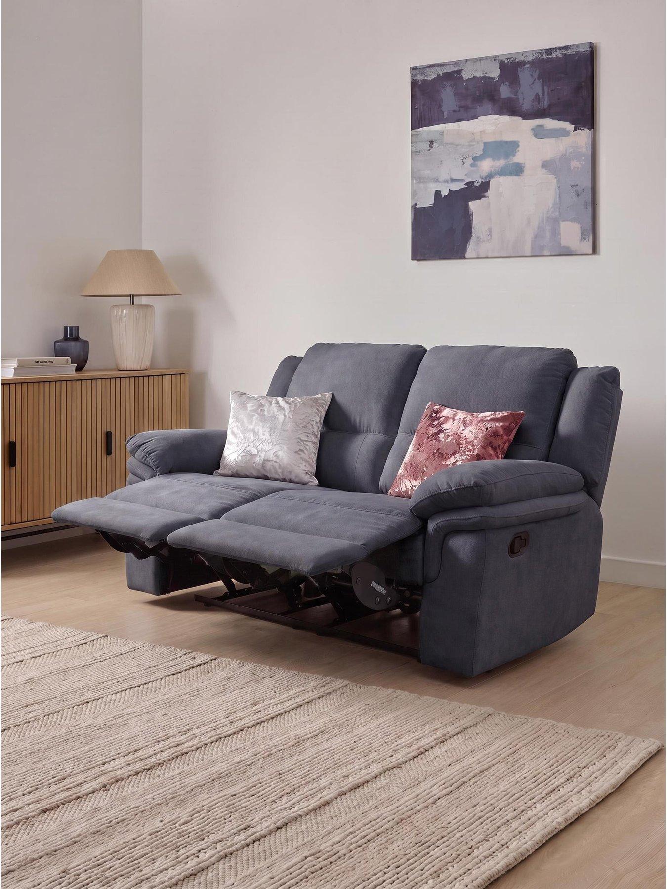 The Very Collection Albion Fabric 2 Seater High Back Manual Recliner Sofa