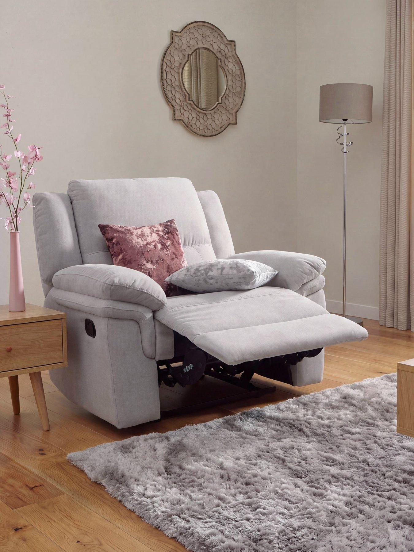 The Very Collection Albion Chenille High Back Manual Recliner Armchair - FSC® Certified