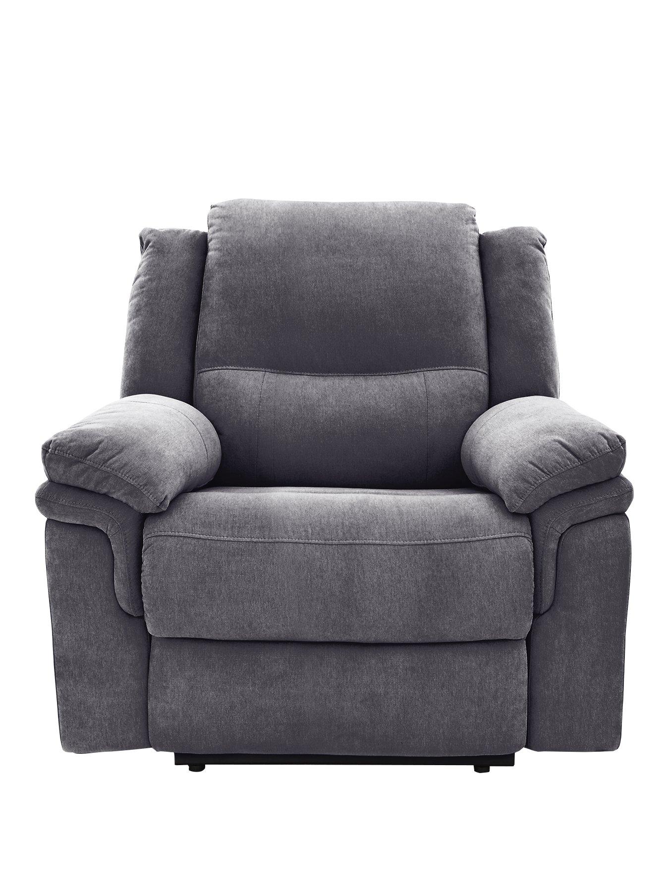 The Very Collection Albion Chenille High Back Manual Recliner Armchair - FSC® Certified