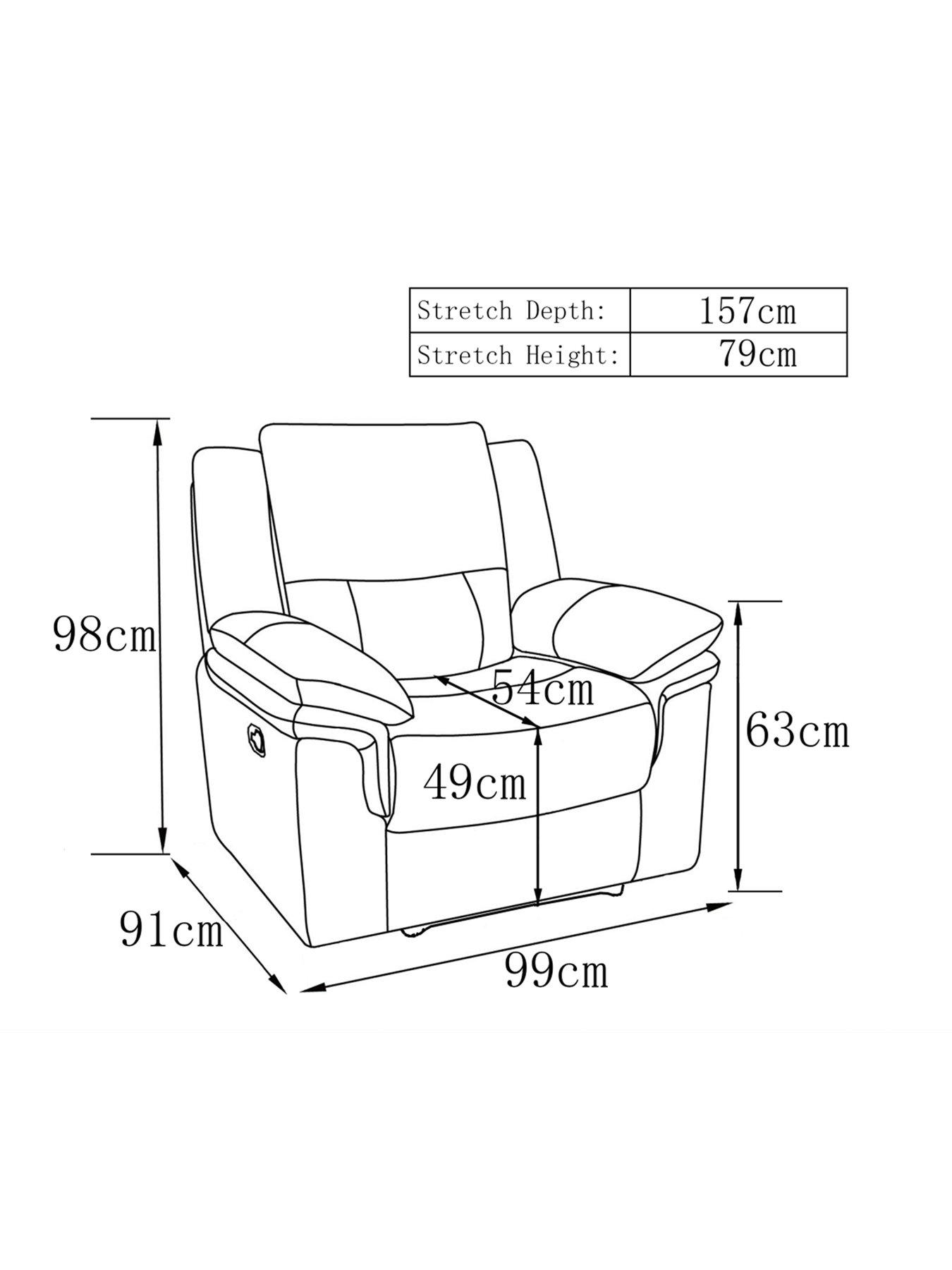 Image 4 of 4 of The Very Collection Albion Fabric High Back Manual Recliner Armchair - FSC&reg; Certified
