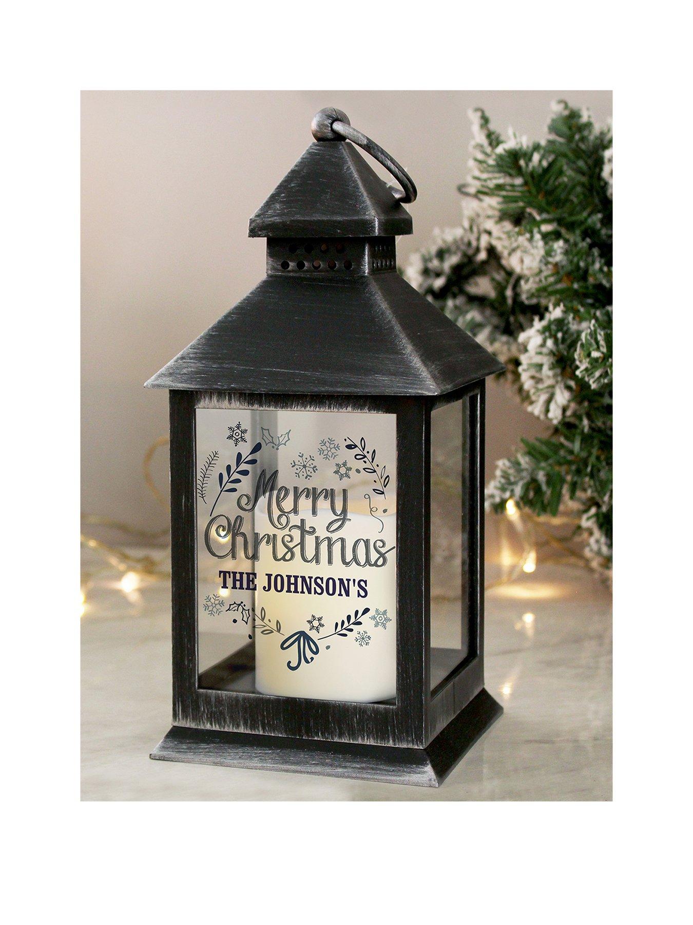 personalised-black-christmas-lantern