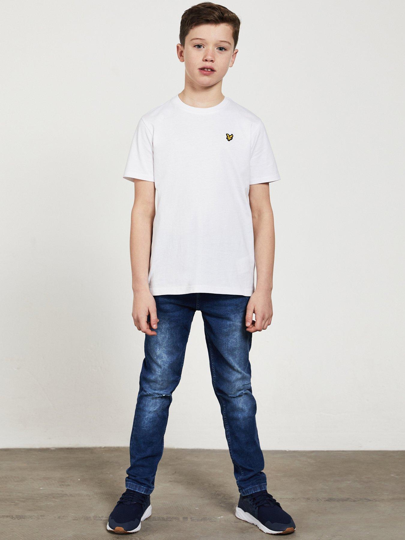 Image 2 of 4 of Lyle & Scott Boys Classic Short Sleeve T-Shirt - White