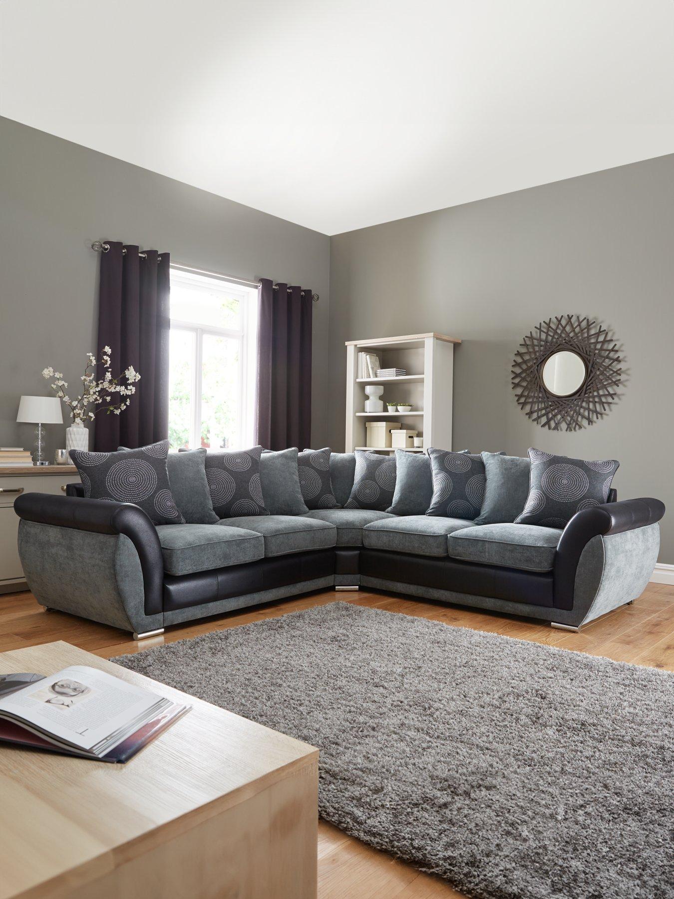 The Very Collection Danube Fabric/Faux Leather Corner Group Sofa - FSC® Certified