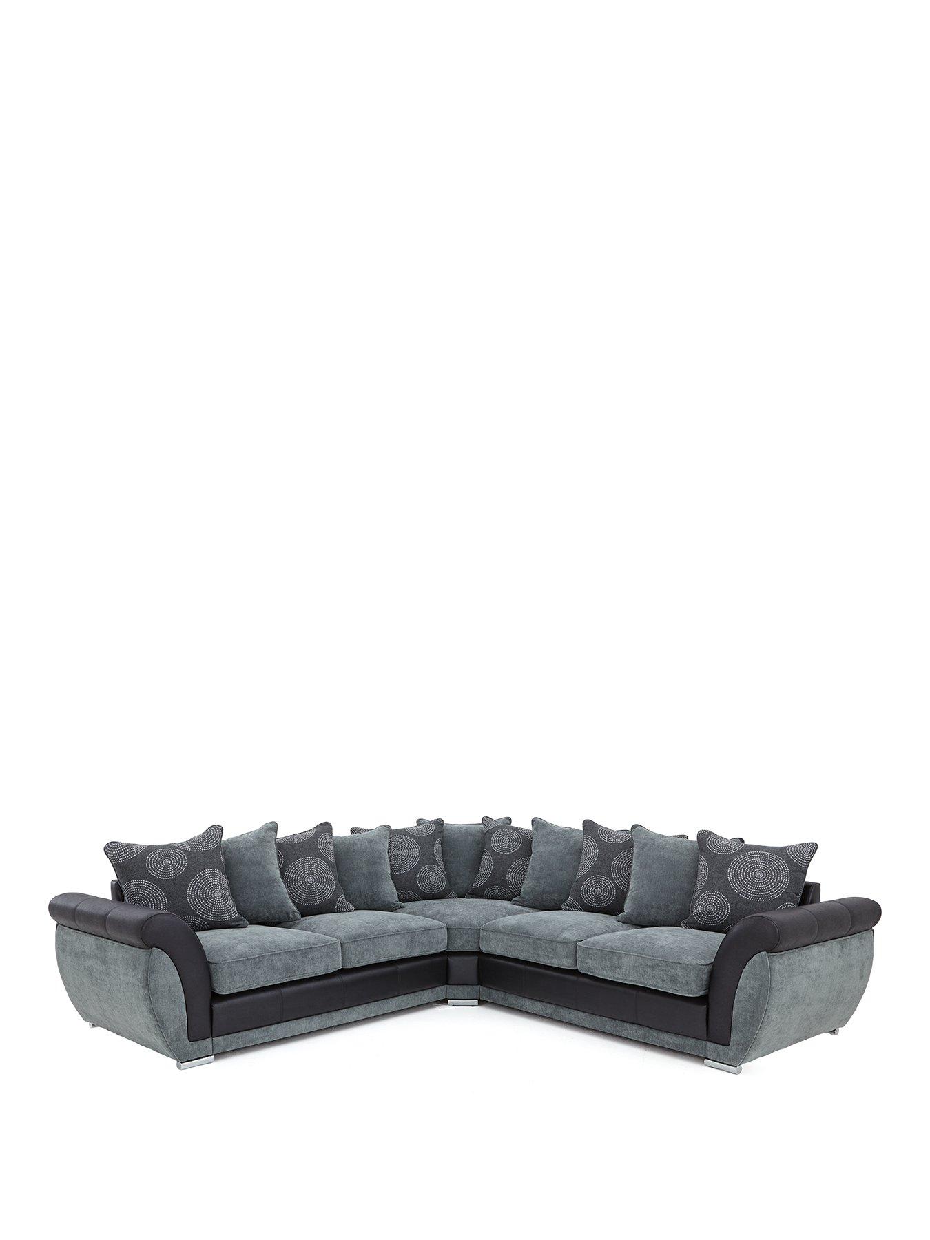 Image 2 of 5 of Very Home Danube Fabric/Faux Leather Corner Group Sofa&nbsp;- FSC&reg; Certified