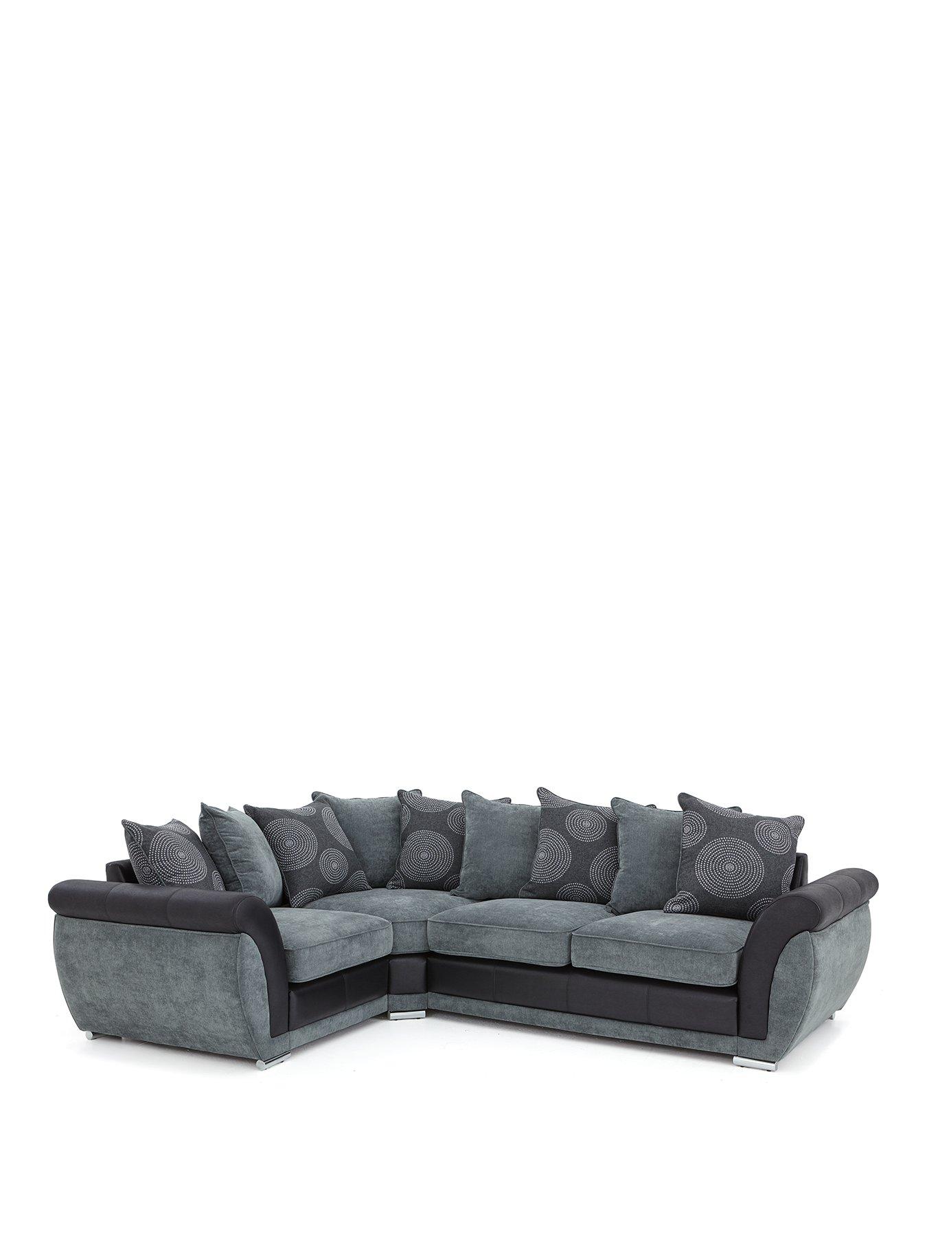 Image 2 of 5 of Very Home Danube Fabric/Faux Leather Left Hand Corner Group Scatter Back Sofa&nbsp;- FSC&reg; Certified