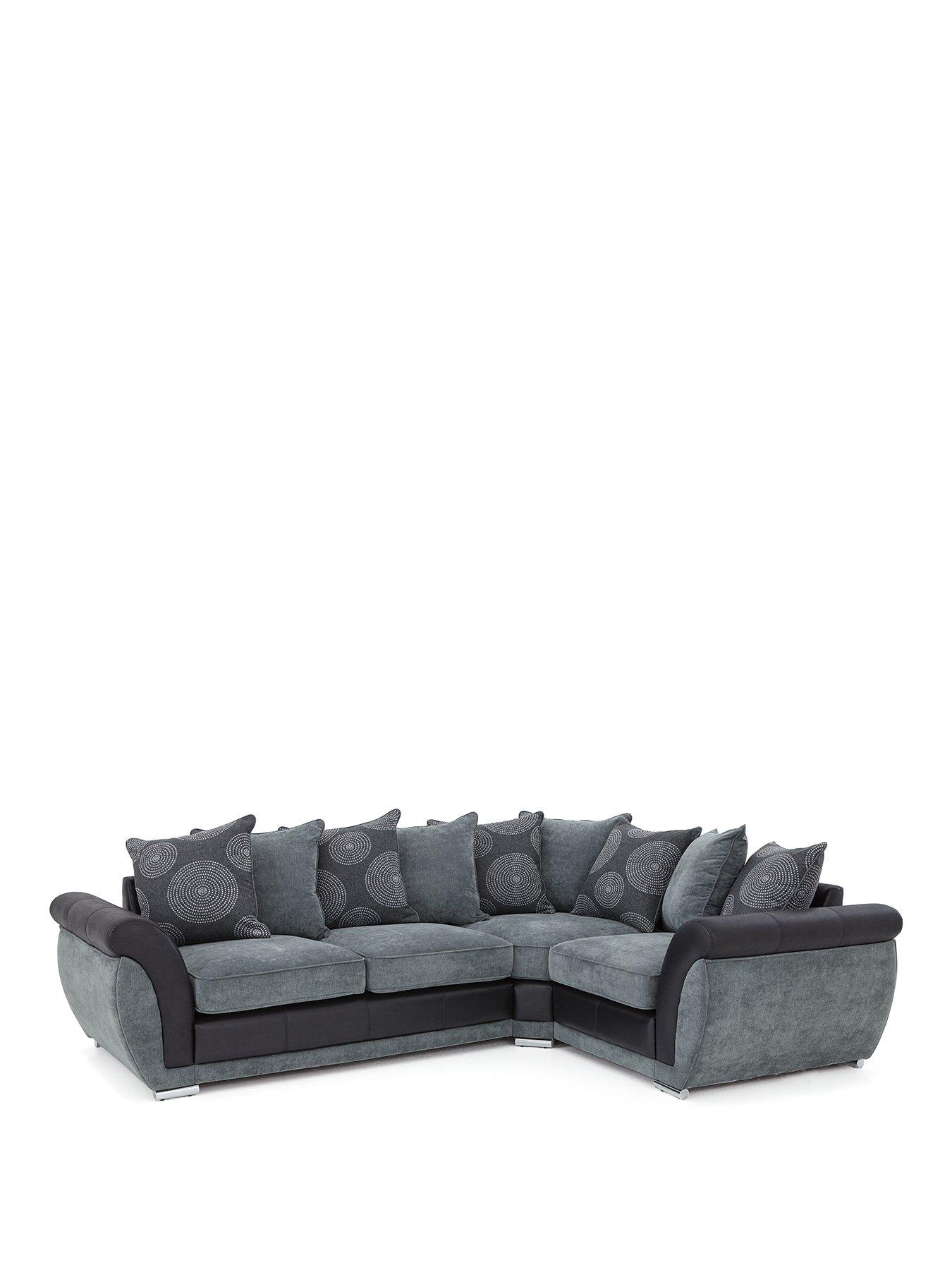 Image 2 of 5 of Very Home Danube Fabric/Faux&nbsp;Leather Right Hand Corner Group Scatter Back Sofa&nbsp;- FSC&reg; Certified