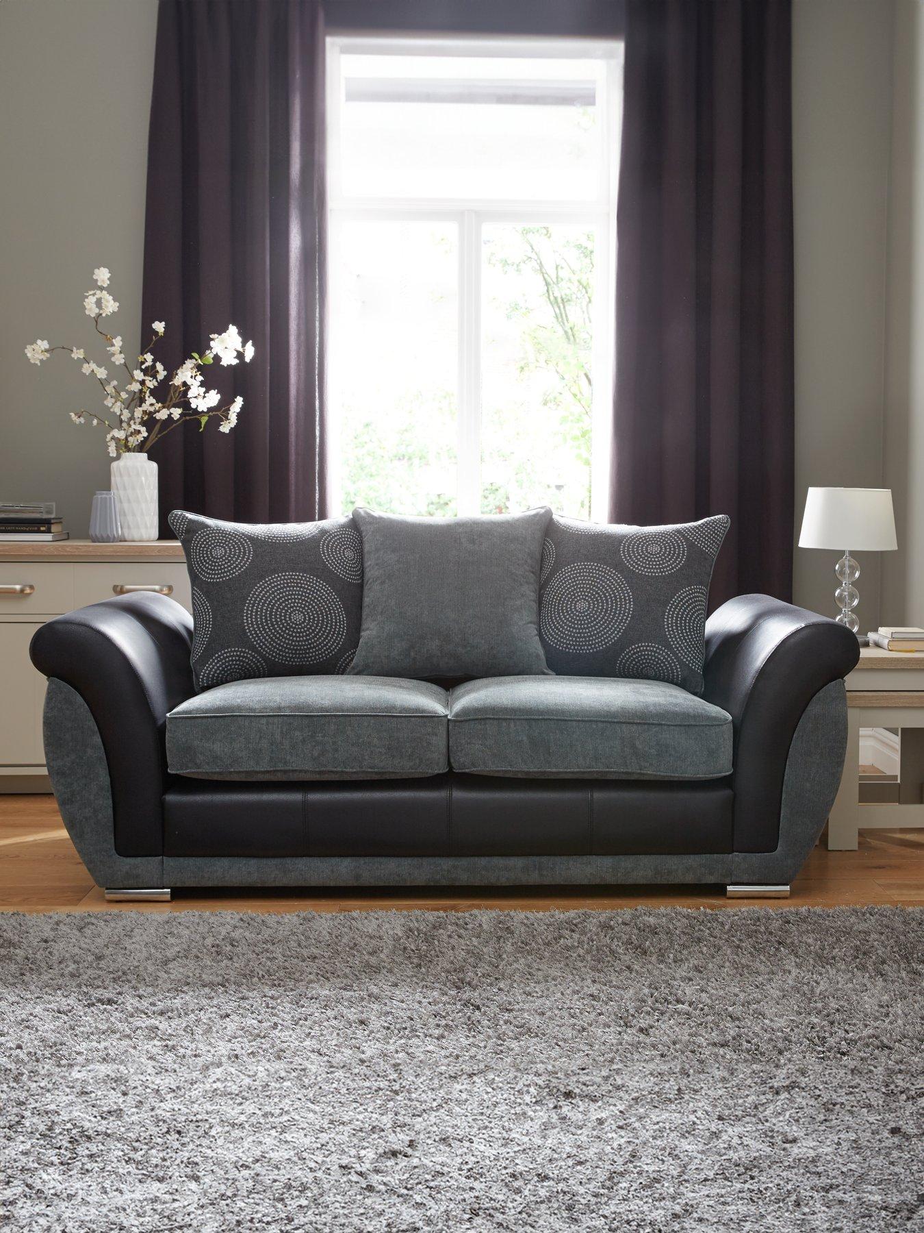 The Very Collection Danube Fabric/Faux Leather 2 Seater Sofa - FSC® Certified