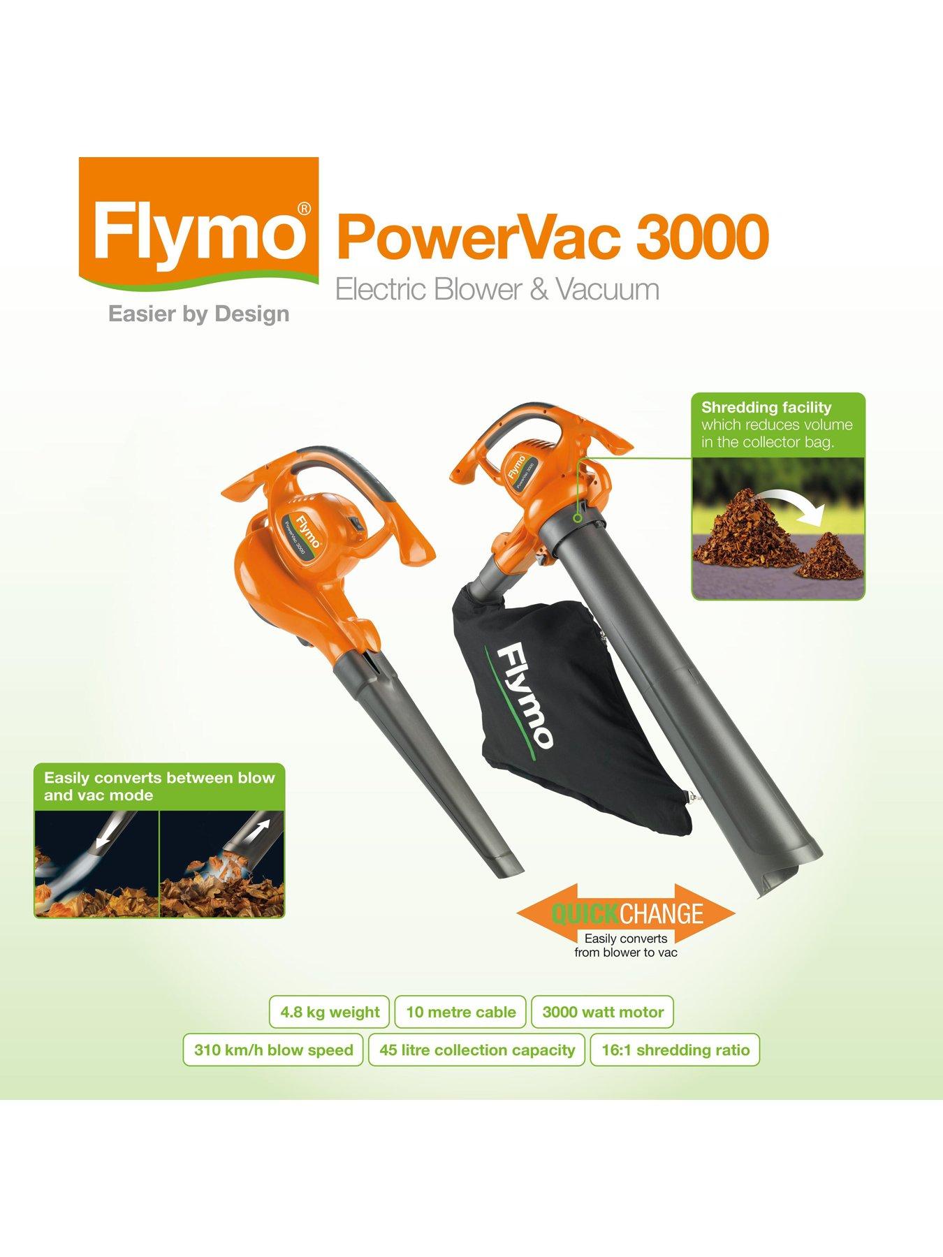 Image 2 of 6 of Flymo PowerVac 3000 2-in-1 Corded Garden Blower Vacuum