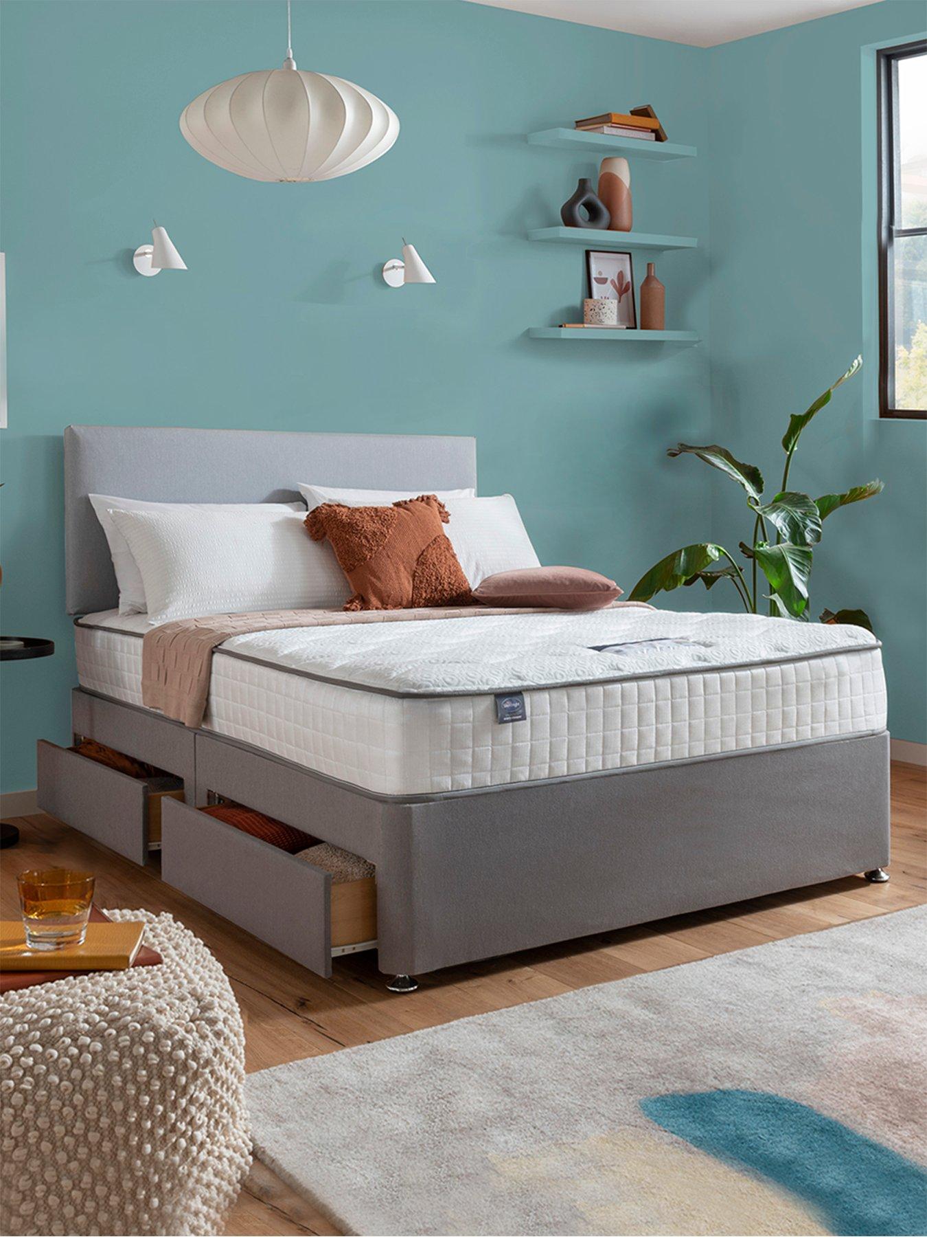 Super king size divan bed with on sale mattress and headboard