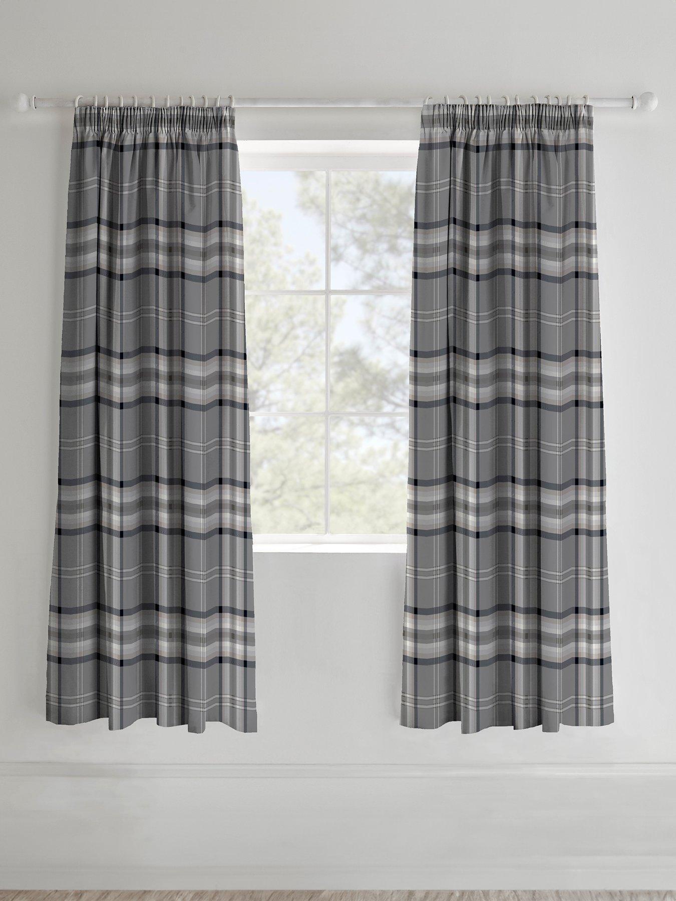 catherine-lansfield-kelso-check-lined-pencil-pleat-curtains