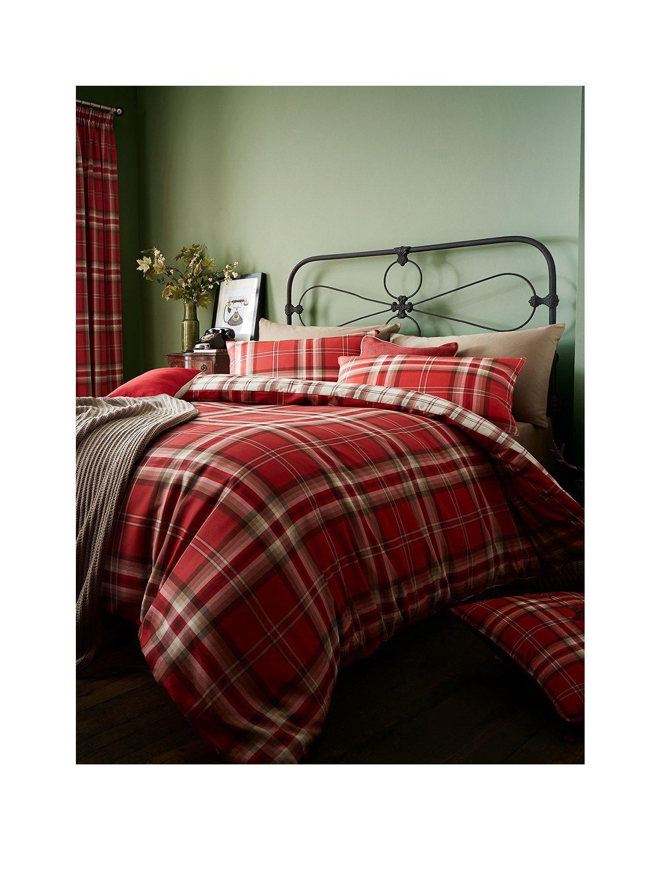 undefined Kelso Check Lined Pencil Pleat Curtains