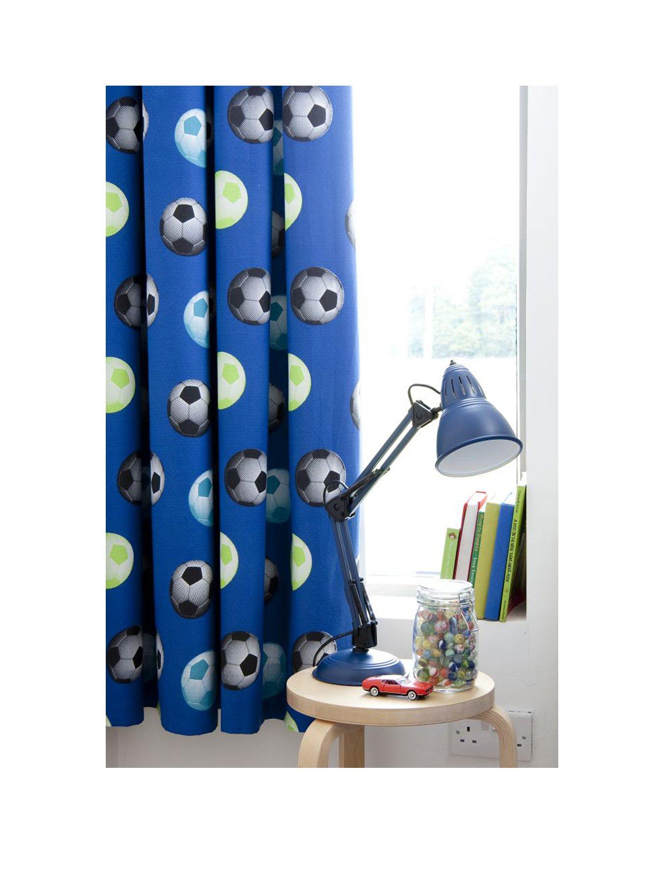 undefined Football Lined Curtains W168xD183cm(W66xD72inches)
