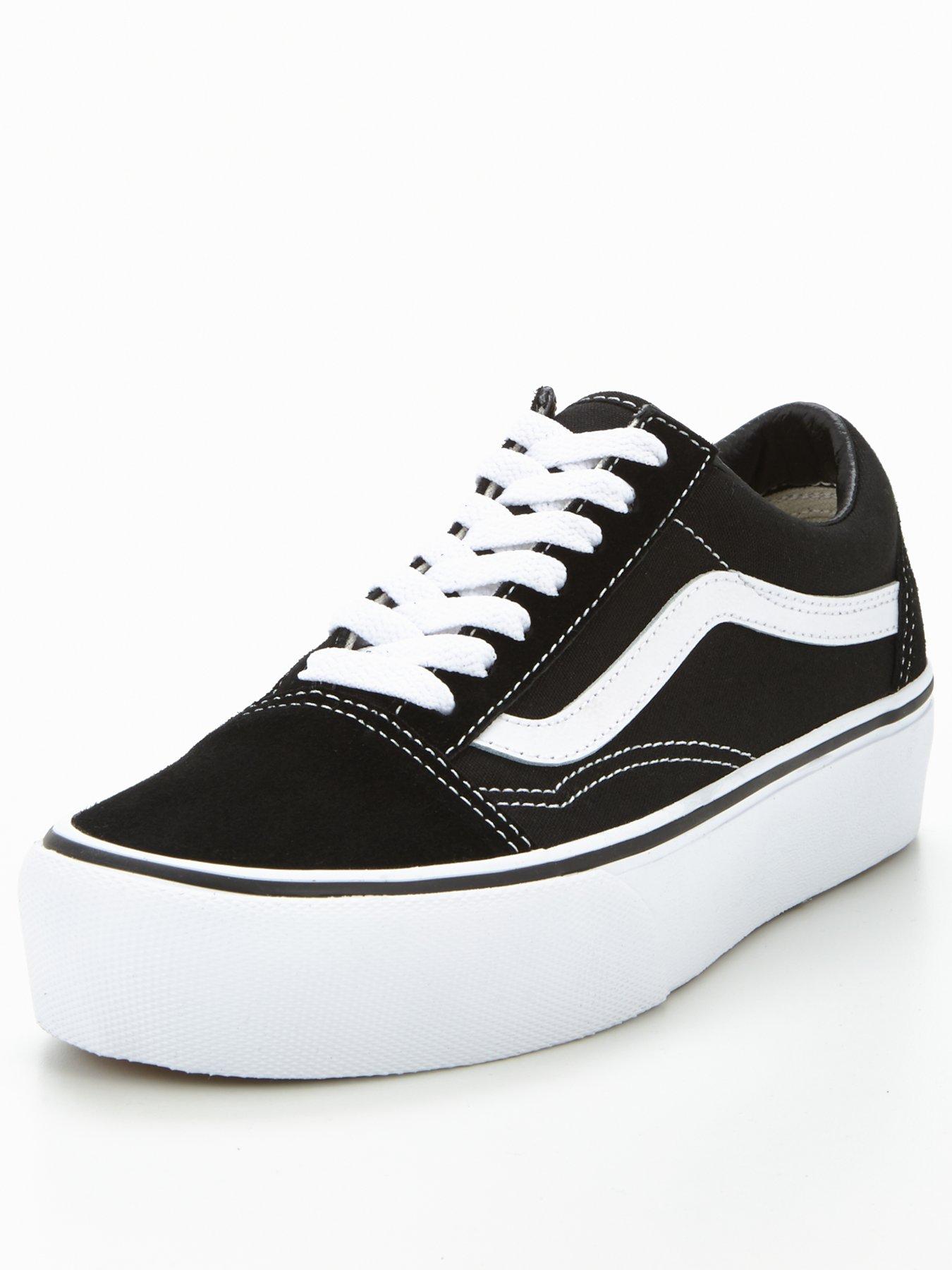 Image 2 of 6 of Vans Womens Old Skool Platform Trainers - Black