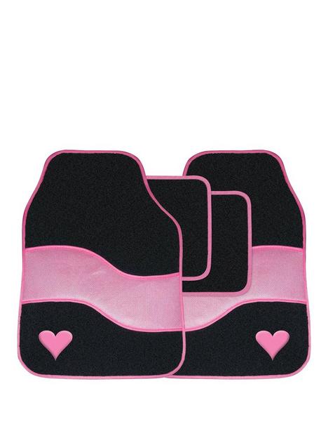 streetwize-accessories-velour-pink-with-heart-motif-car-mat