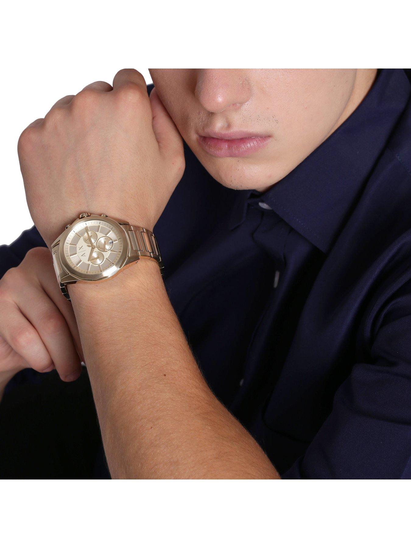 Mens silver armani watches sale