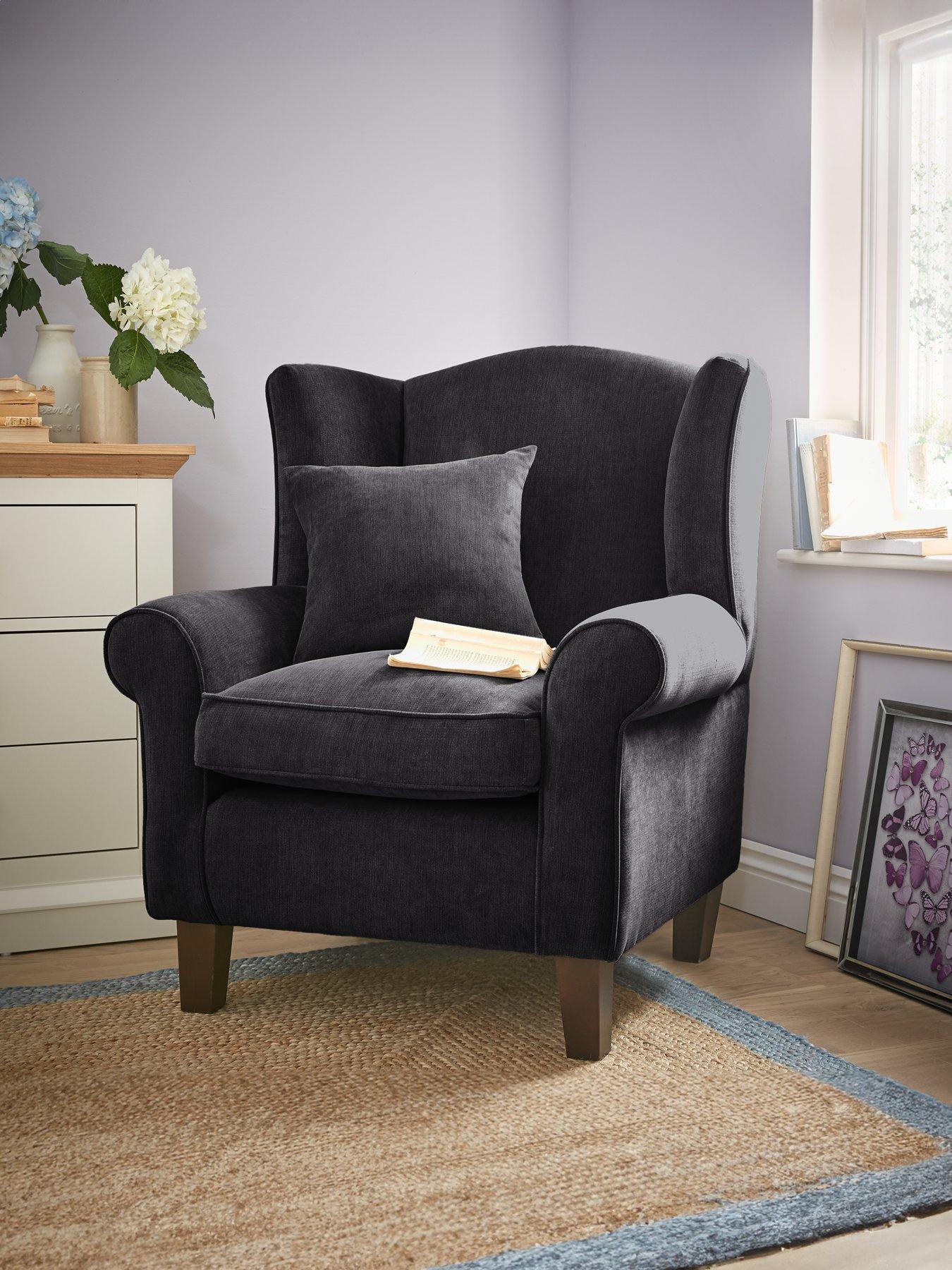 undefined Denton Grace Chenille Fabric Wing Chair