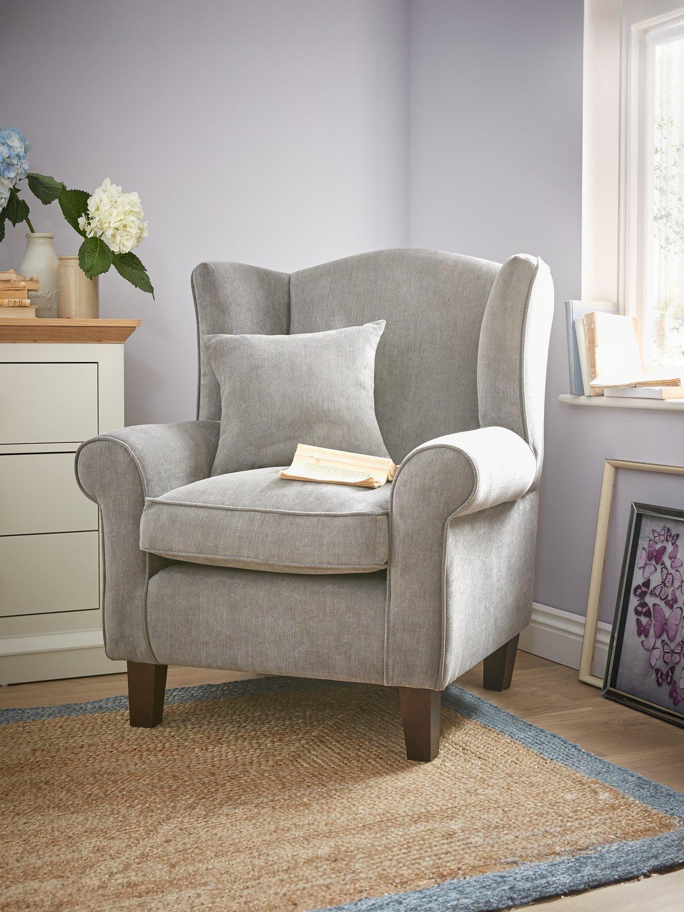 The Very Collection Denton Grace Chenille Fabric Wing Chair
