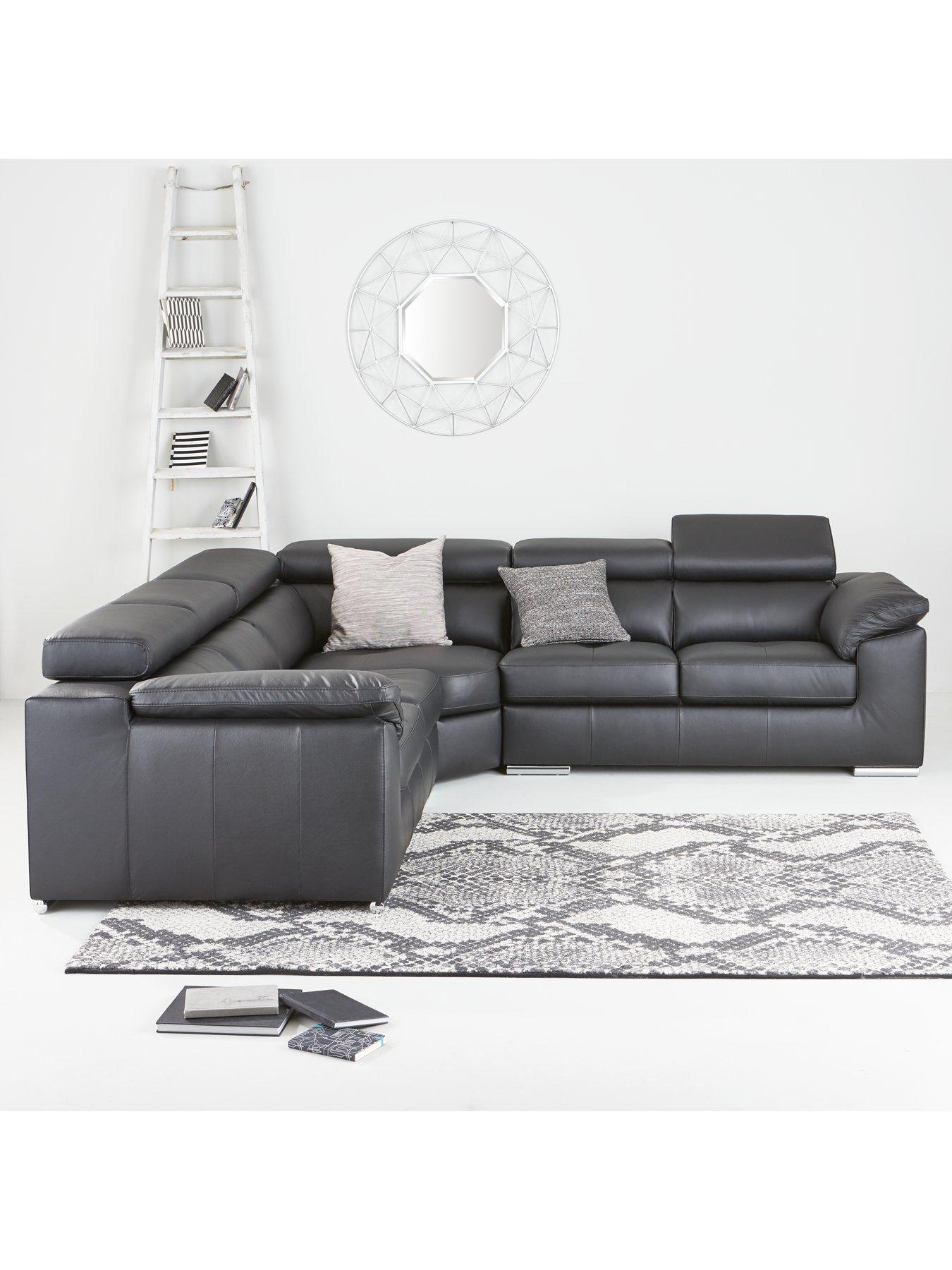 very-home-brady-100-premium-leather-corner-group-sofa