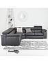very-home-brady-100-premium-leather-corner-group-sofafront